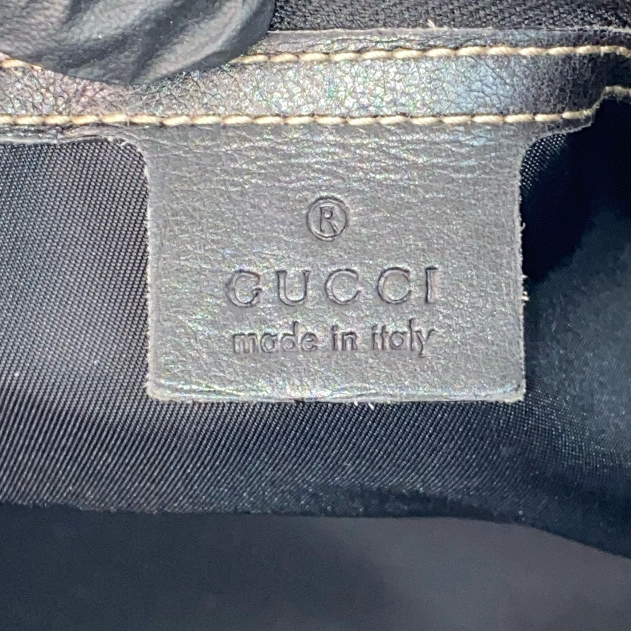Gucci Dialux Medium Britt Boston GG Bag – Black Patent Leather