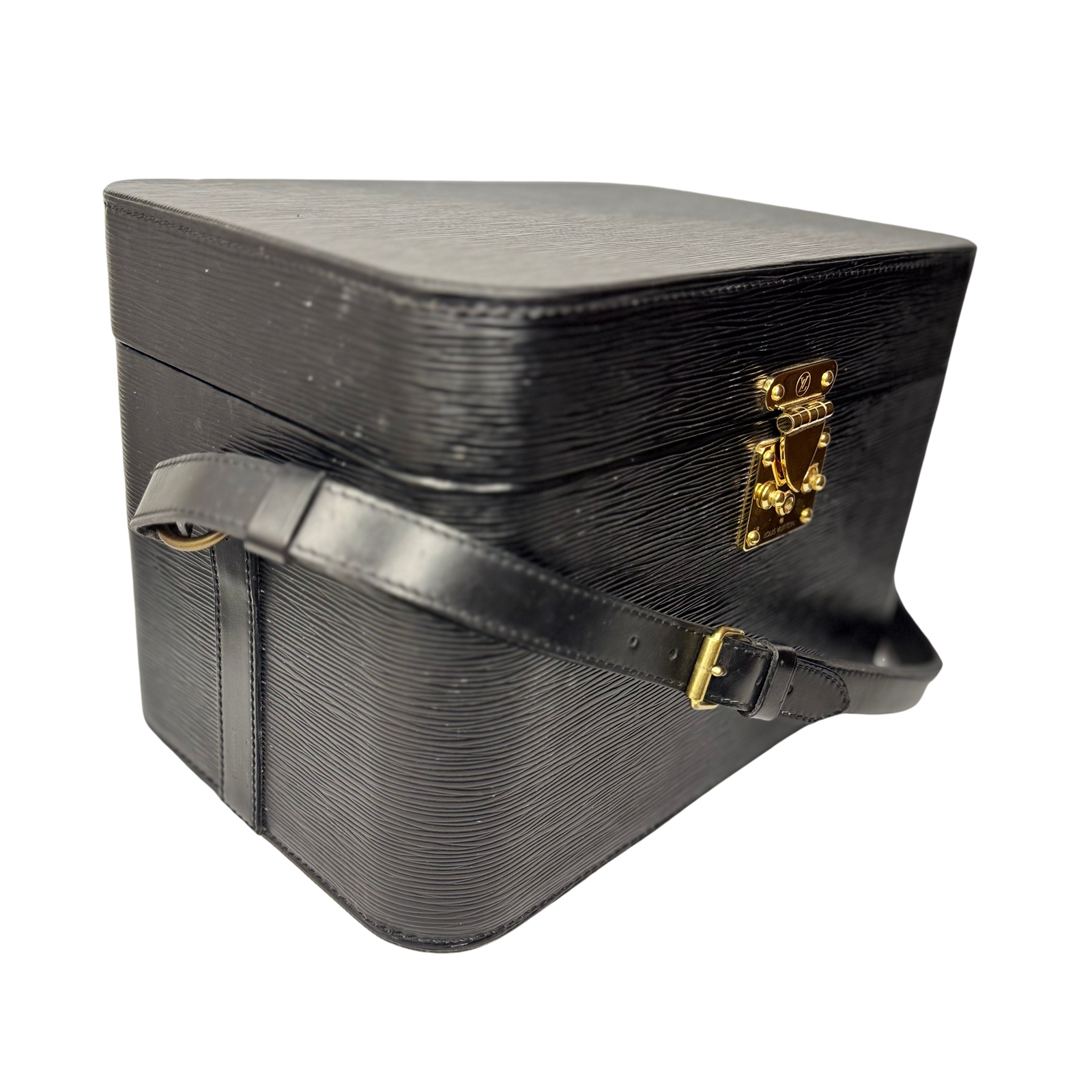 Louis Vuitton Black Epi Leather Train Case Luggage bag Black