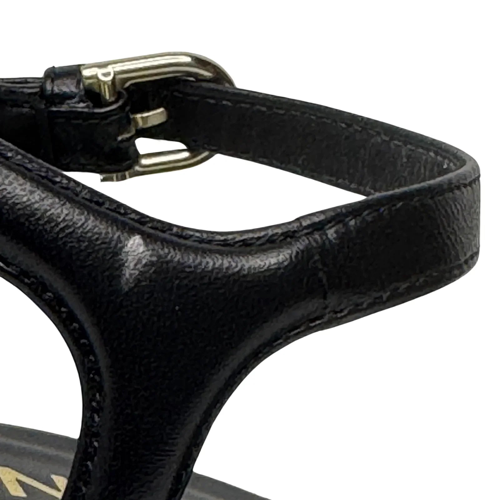Chanel Black Lambskin Leather Classic Sandals – Size 36C