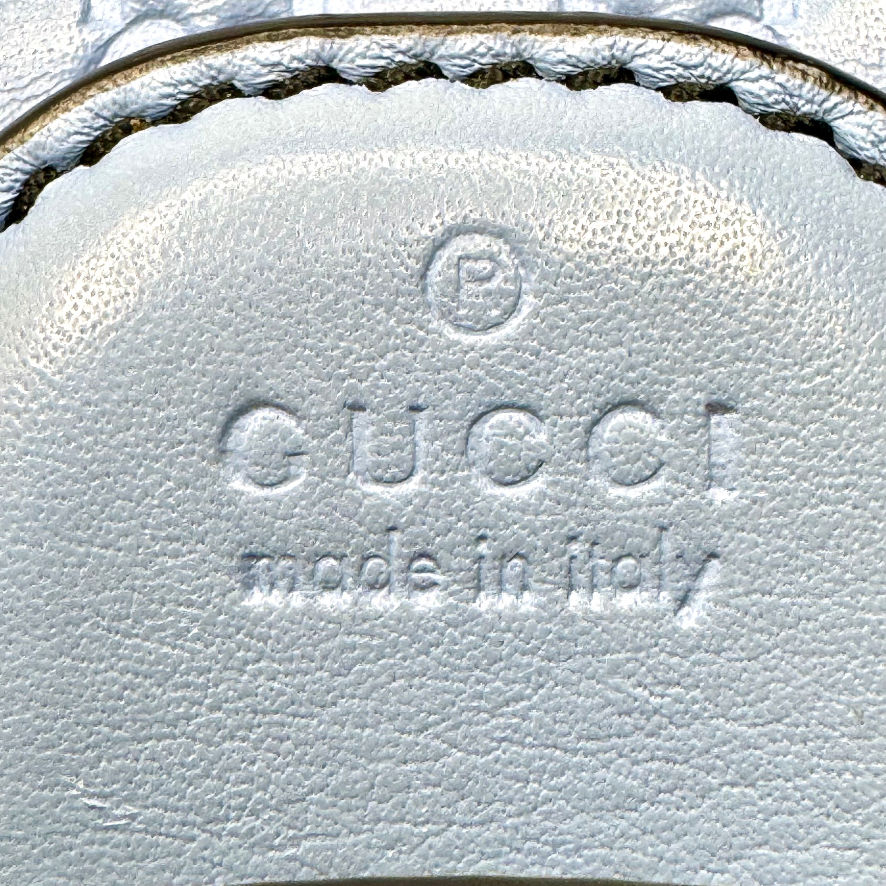 Gucci Microguccissima Mini Emily Chain Shoulder Bag – Light Blue