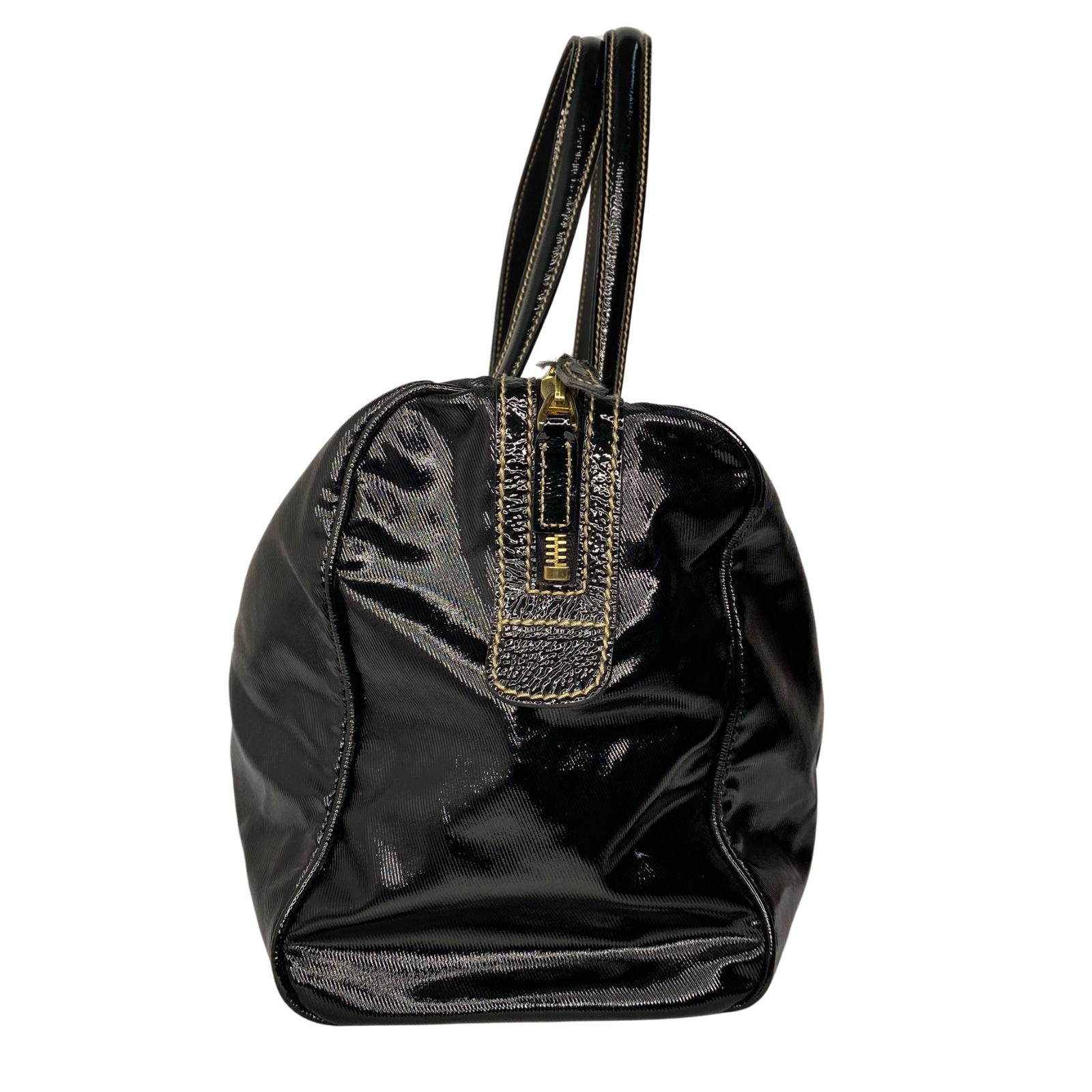 Gucci Dialux Medium Britt Boston GG Bag – Black Patent Leather