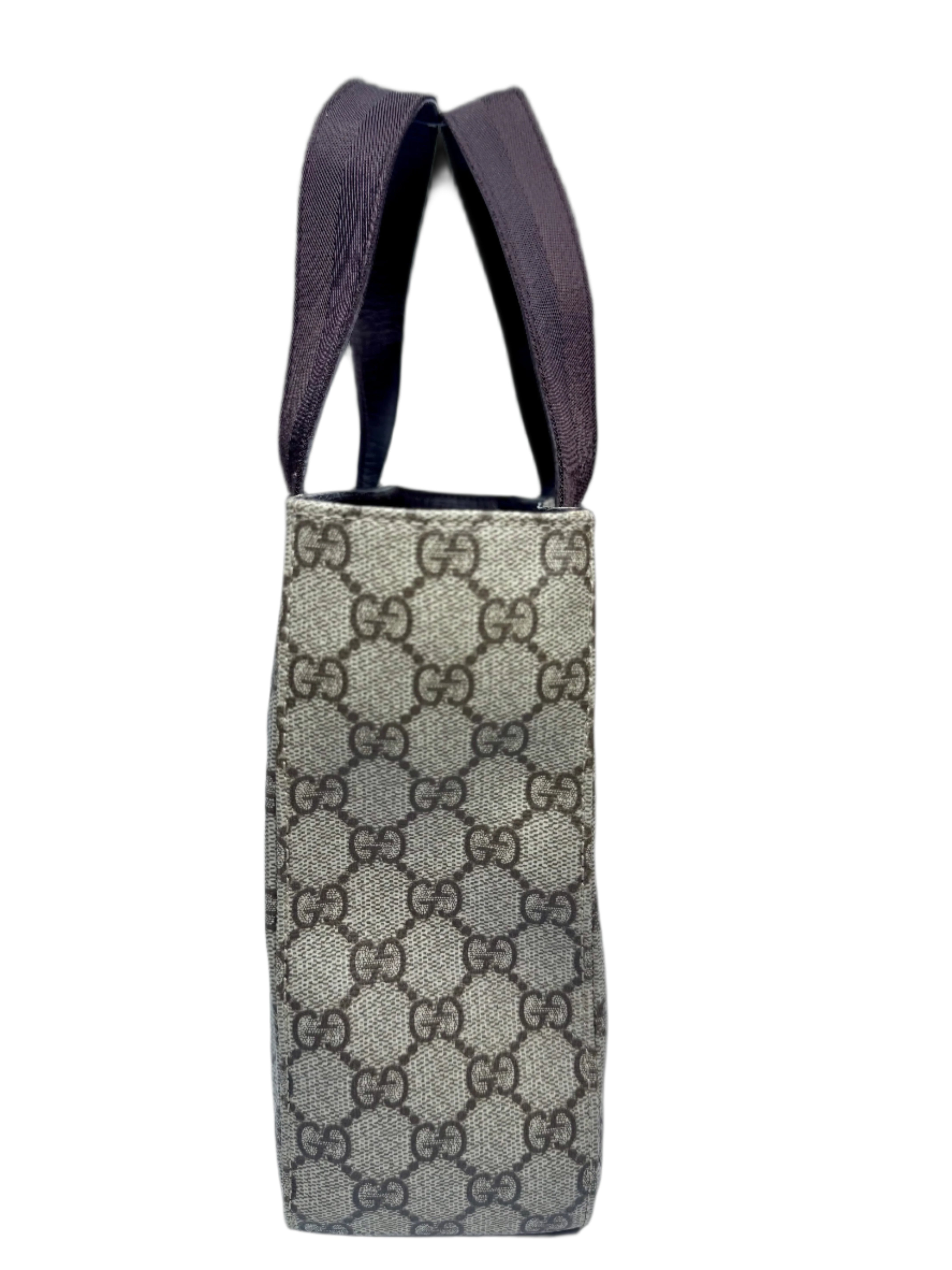Gucci GG Plus Small Monogram Tote Bag Brown