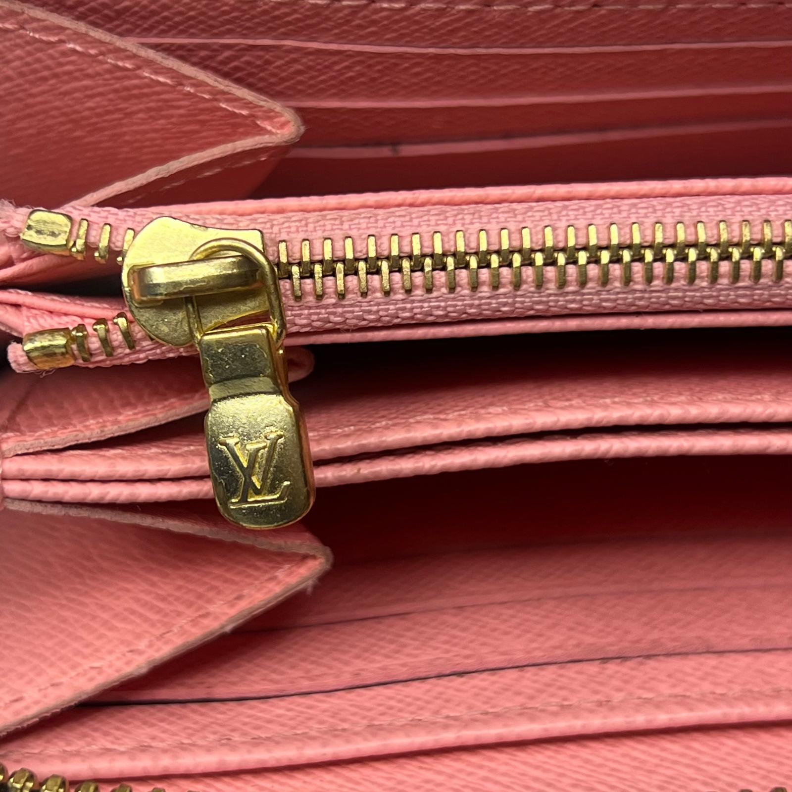 Louis Vuitton Monogram Jungle Dots Sugar Pink Poppy Zippy Clutch Wallet