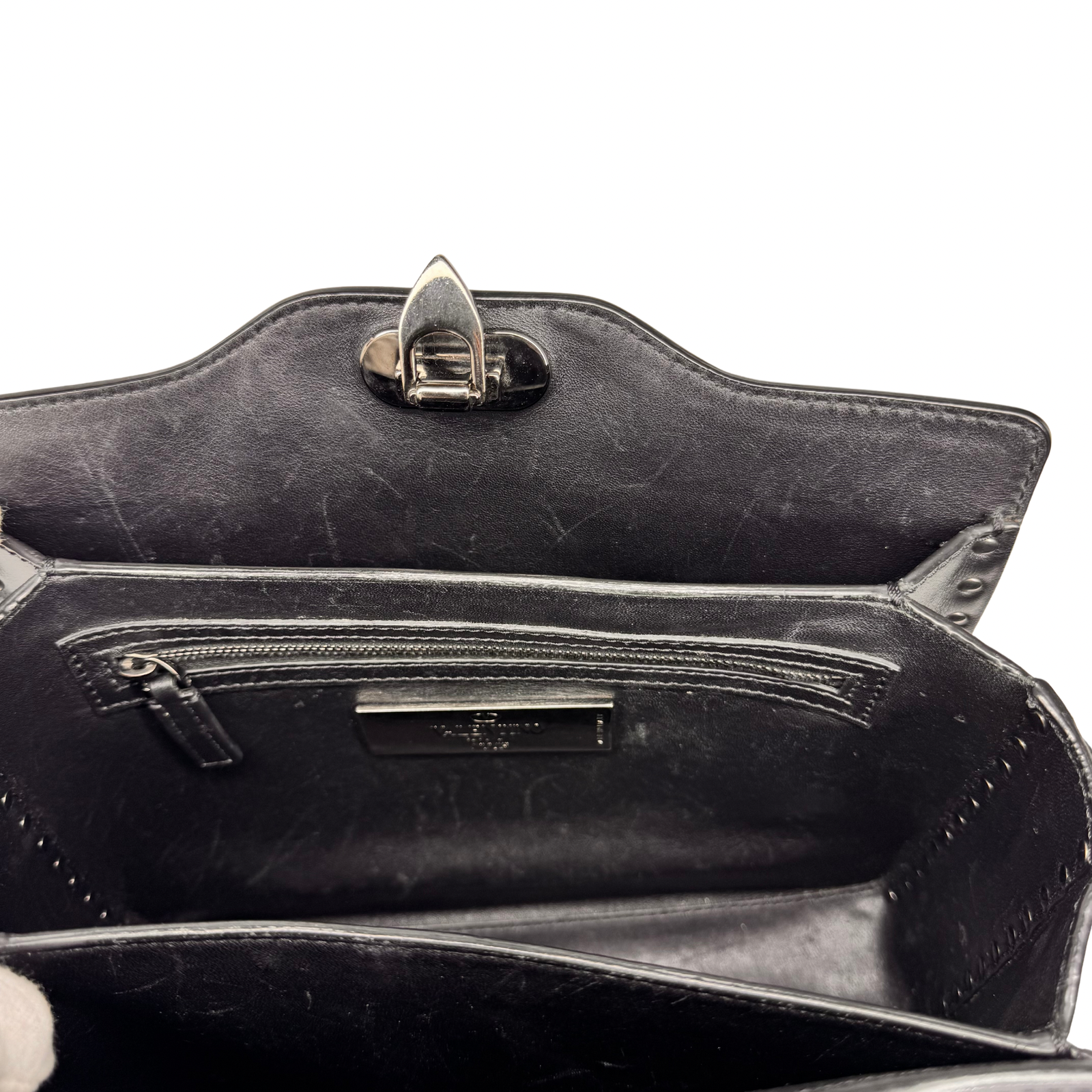 Valentino Black Leather Shoulder Bag