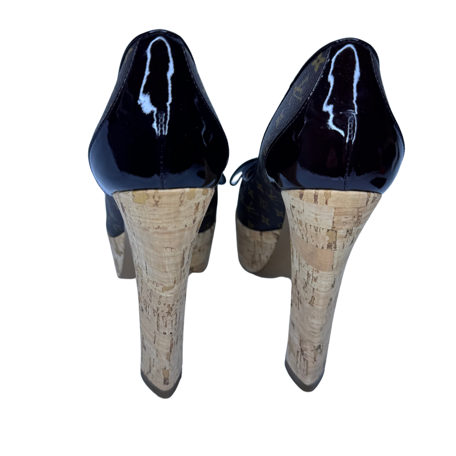 Louis Vuitton Monogram Cork Rivoli Platform Heels – Size 35