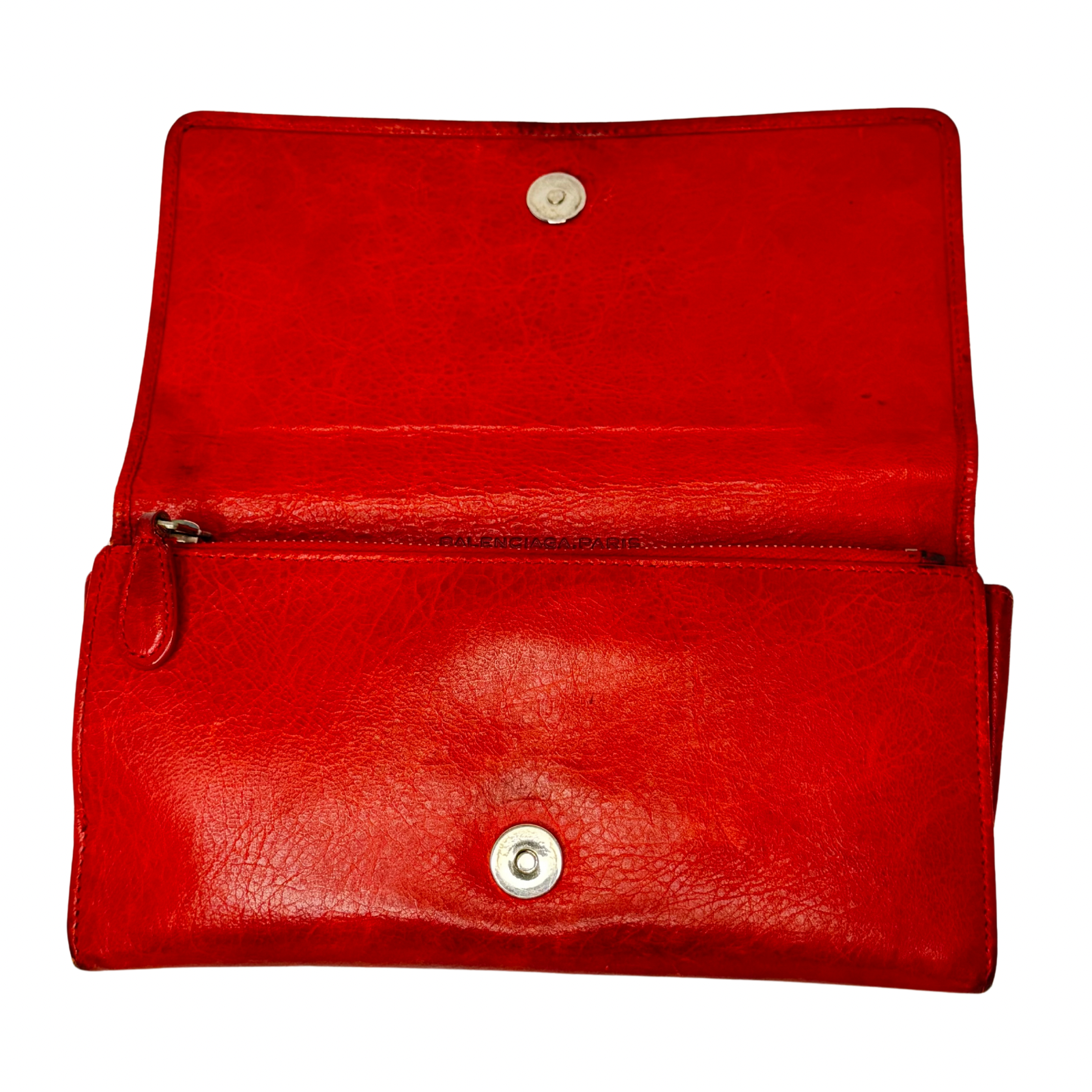 Balenciaga Red Lipstick Agneau Leather Giant 12 Gold Hardware Wallet