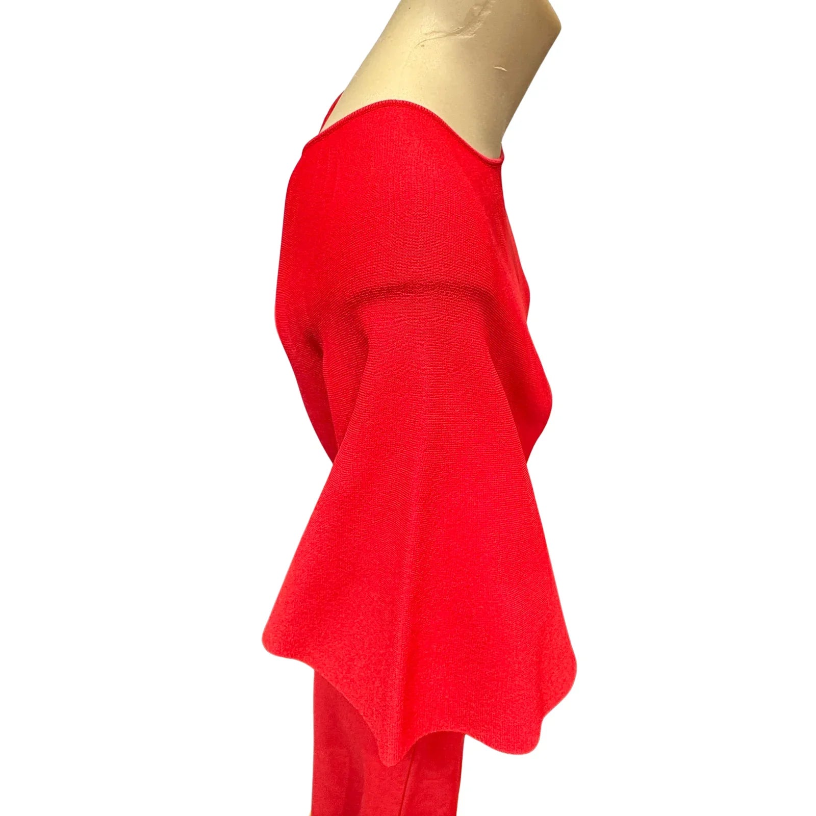 Valentino Flutter Sleeve Maxi Dress Red - Lost Designer