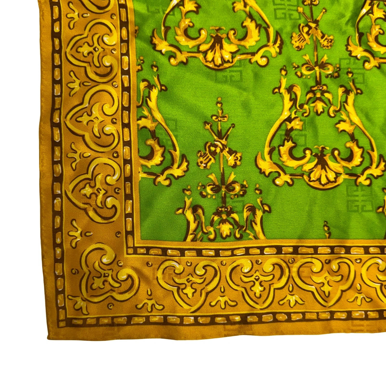Givenchy Silk Scarf Green & Yellow