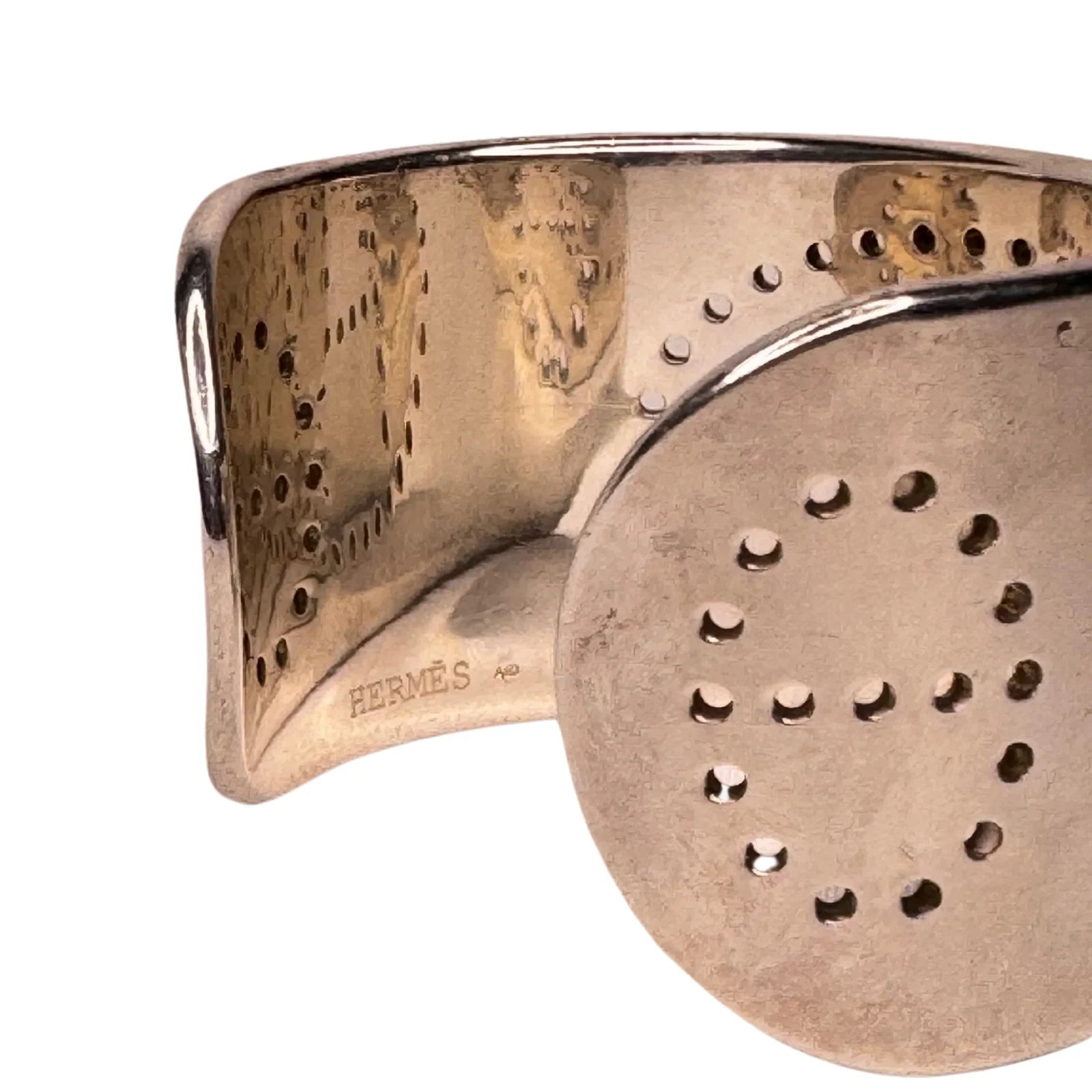 Hermès Sterling Silver 925 Eclipse Cuff Bracelet - Lost Designer