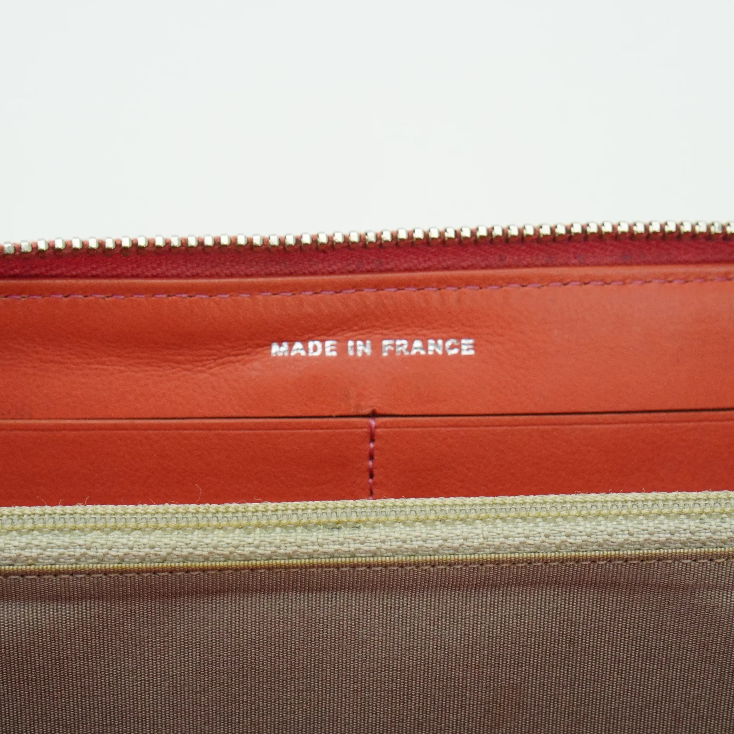 Chanel Orange Enamel Matelassé Wallet