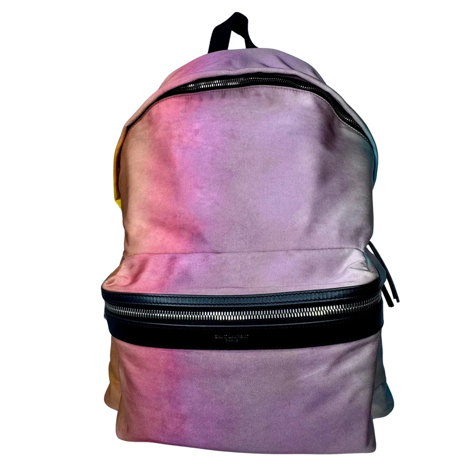 Saint Laurent YSL Multicolor Canvas Backpack Bag