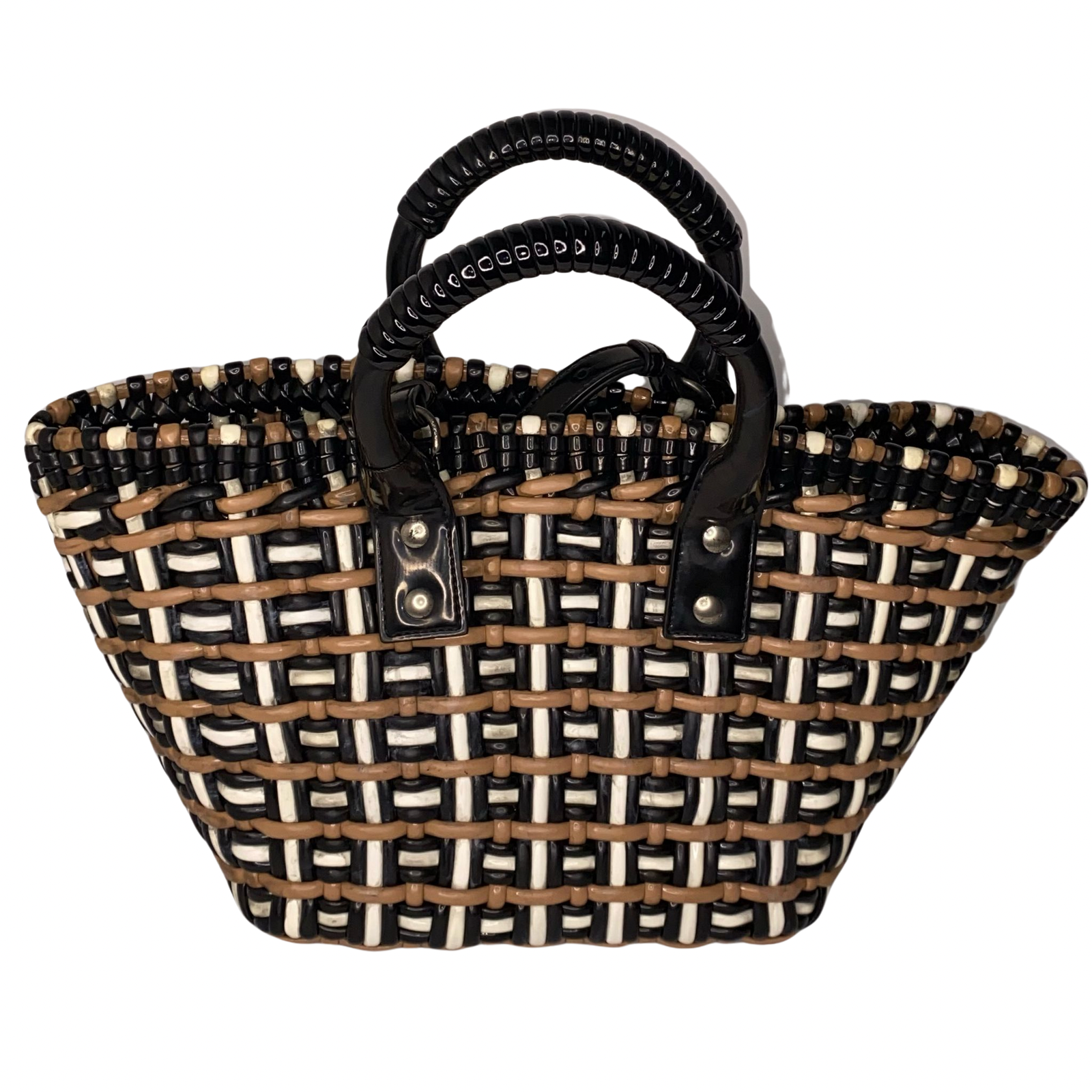 Balenciaga Bistro Panier Vinyl Tote Bag Crossbody Bag