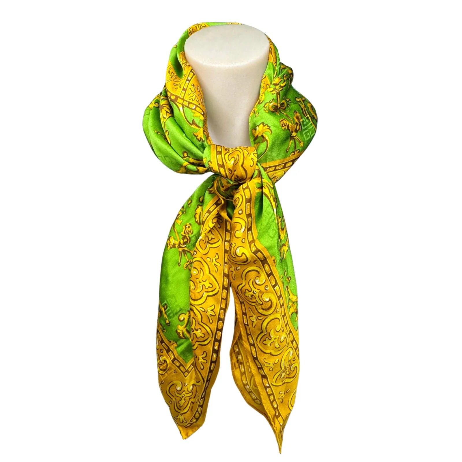 Givenchy Silk Scarf Green & Yellow