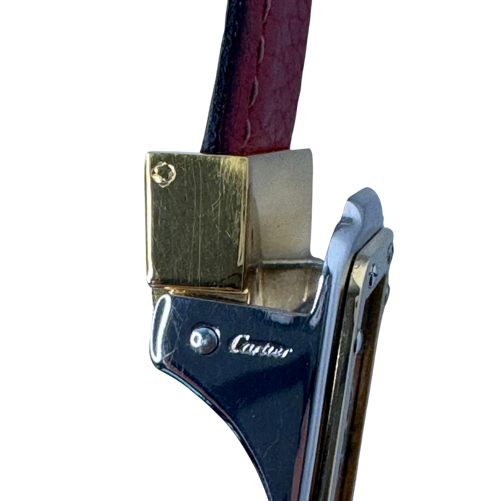 Cartier Must de Cartier Santos Belt in Red Leather