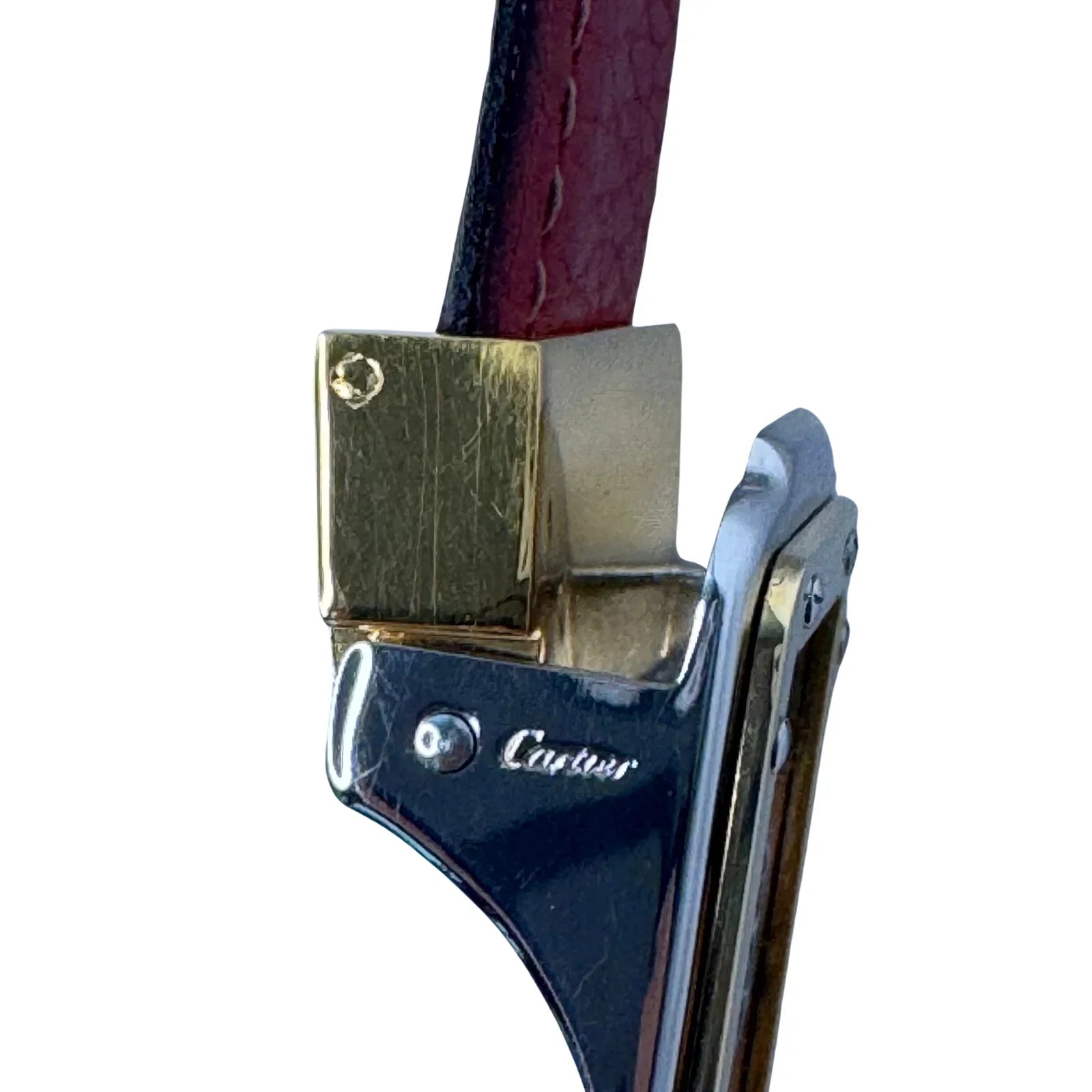 Cartier Must de Cartier Santos Belt in Red Leather