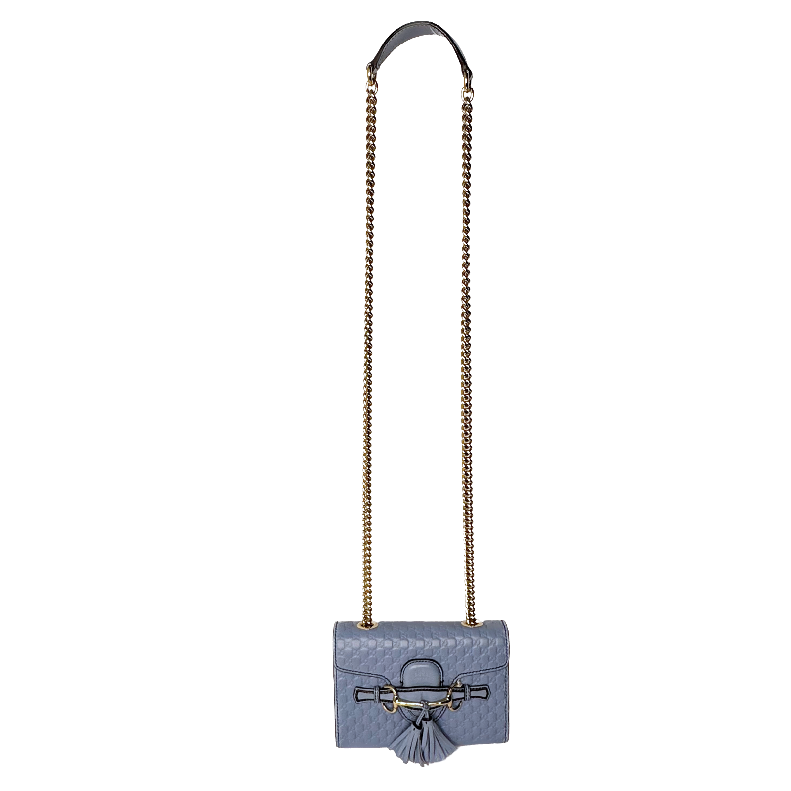 Gucci Microguccissima Mini Emily Chain Shoulder Bag – Light Blue
