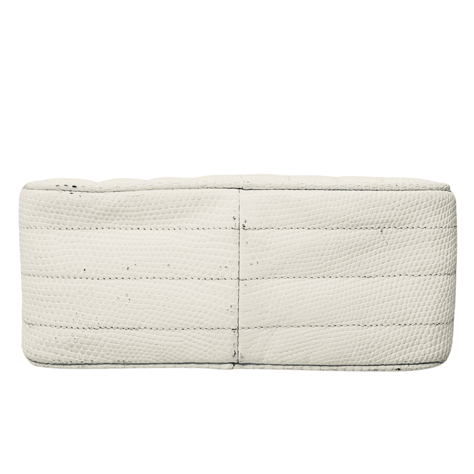 Chanel Vintage White Lizard Tassel Camera Crossbody Bag