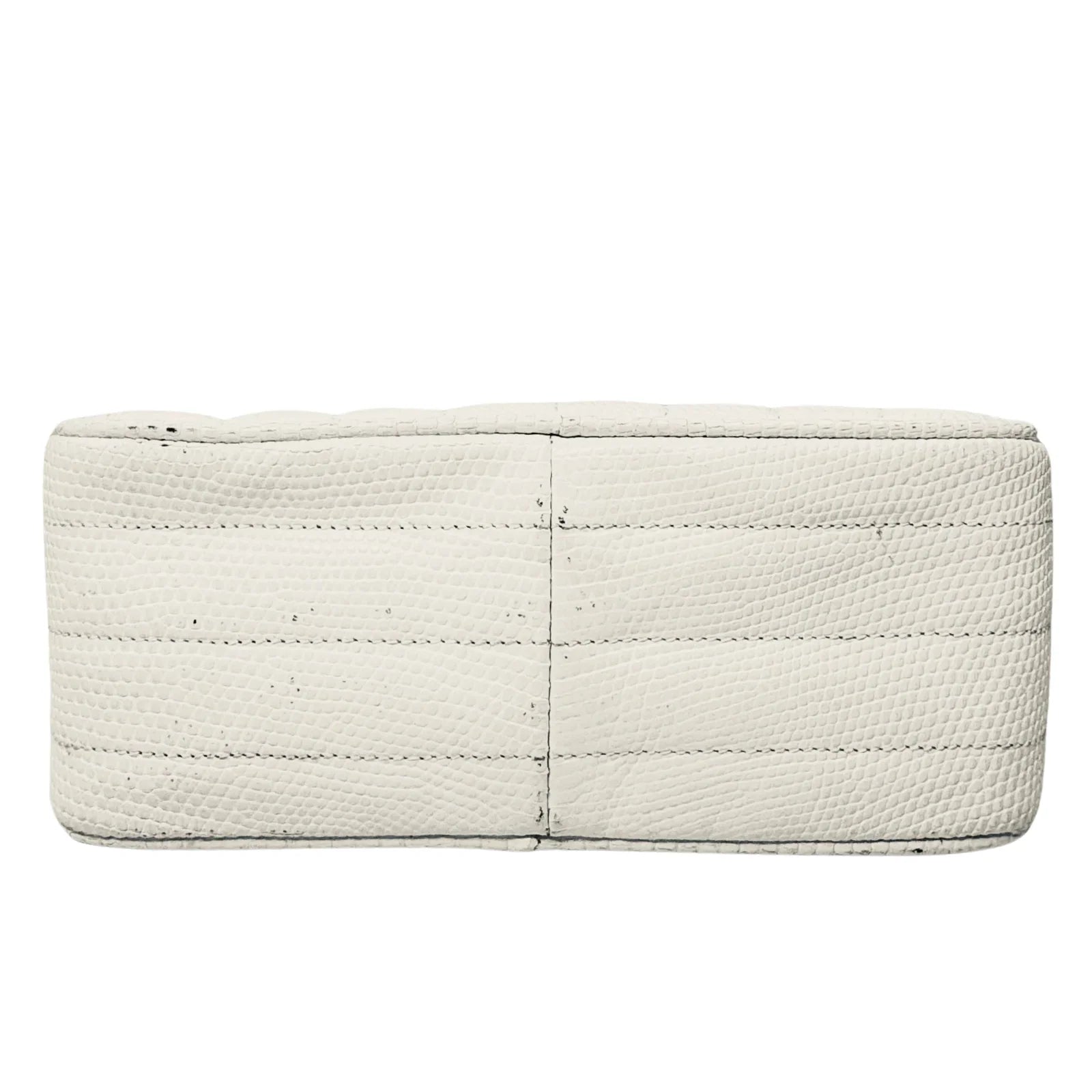 Chanel Vintage White Lizard Tassel Camera Crossbody Bag