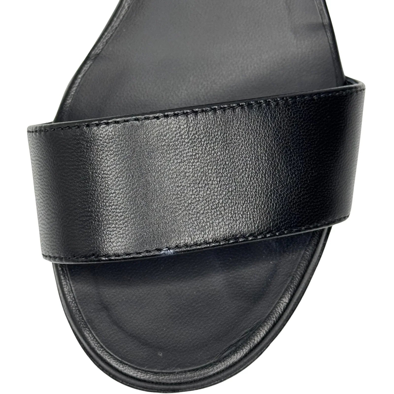 Chanel Black Lambskin Leather Classic Sandals – Size 36C