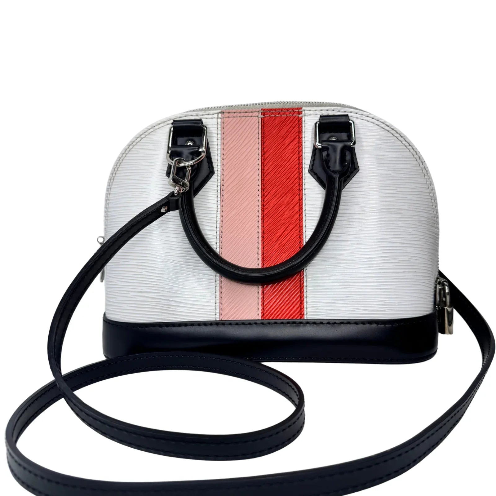 Louis Vuitton Epi Stripe Alma BB – Red and Pink CrossBody Bag - Lost Designer