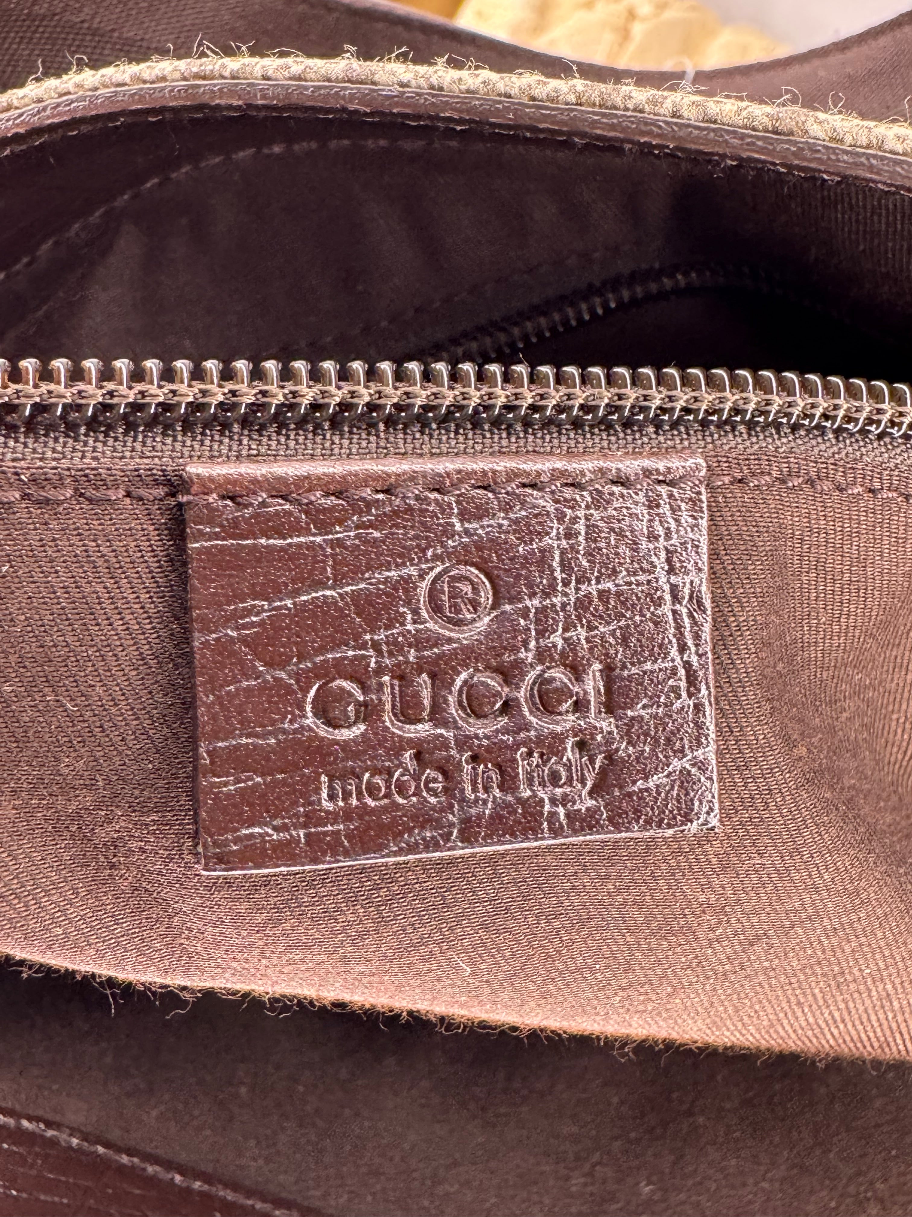 Gucci GG Plus Small Monogram Tote Bag Brown