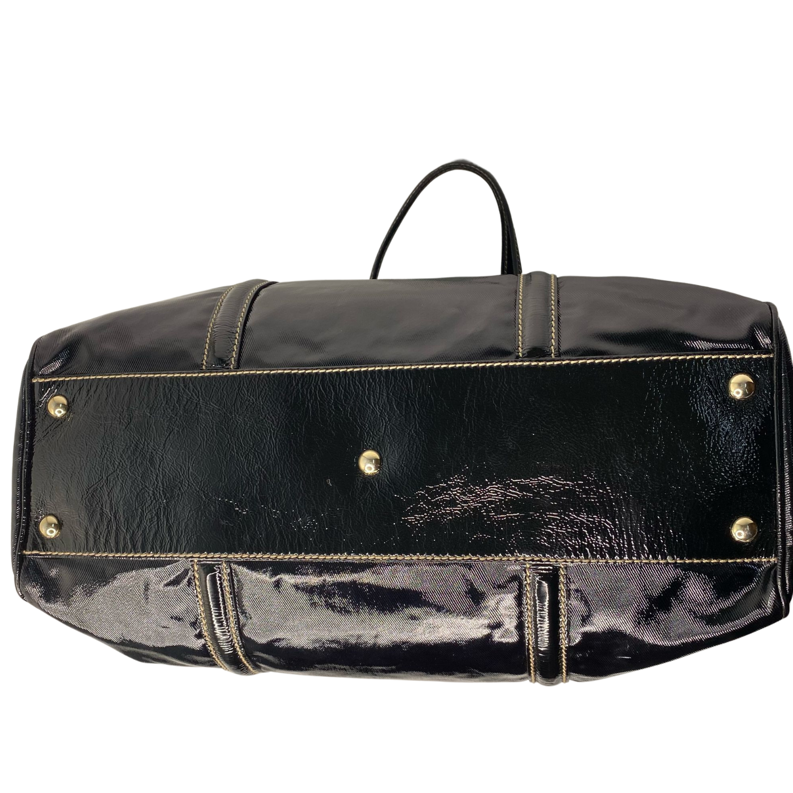 Gucci Dialux Medium Britt Boston GG Bag – Black Patent Leather