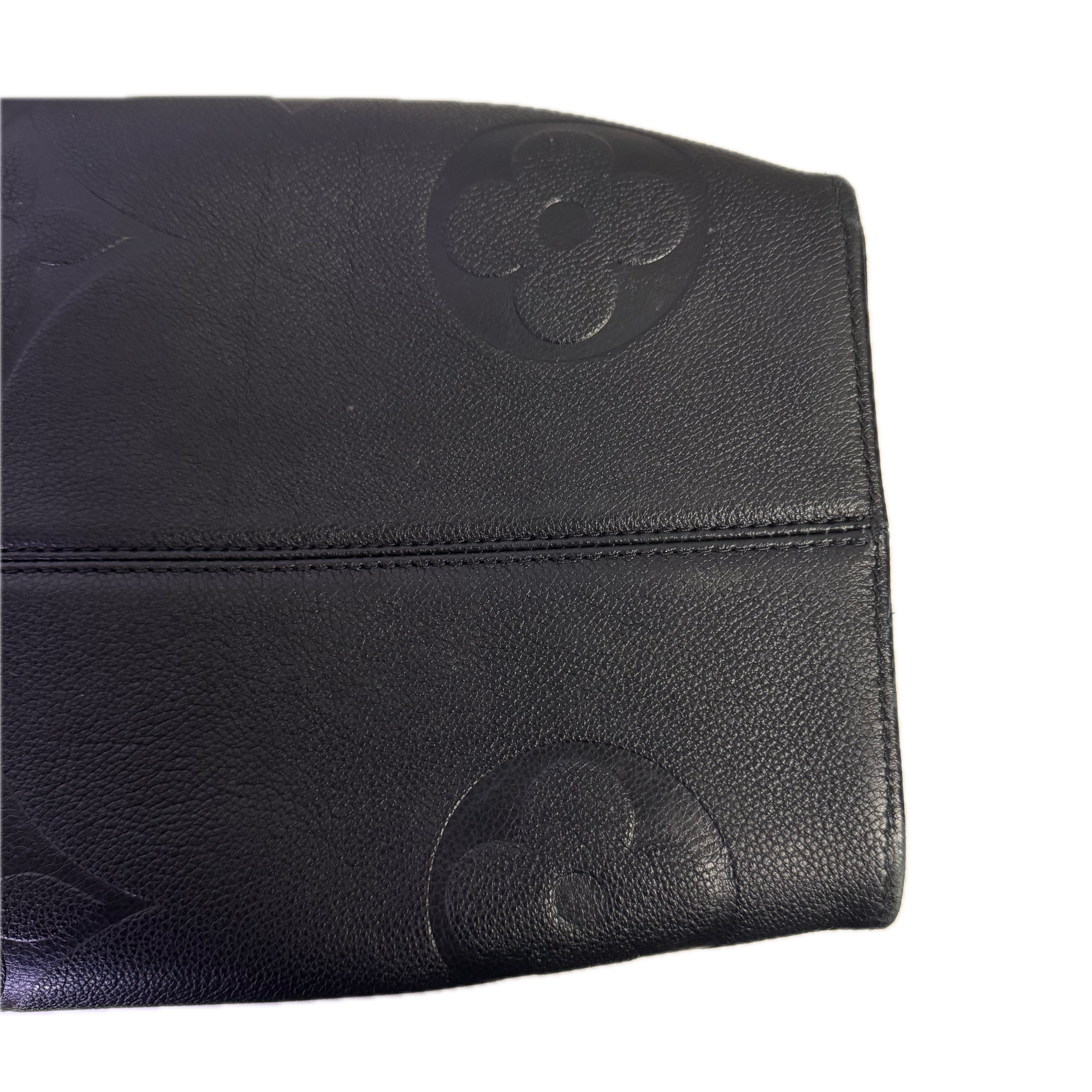 Louis Vuitton OnTheGo Monogram Tote Bag Leather Black