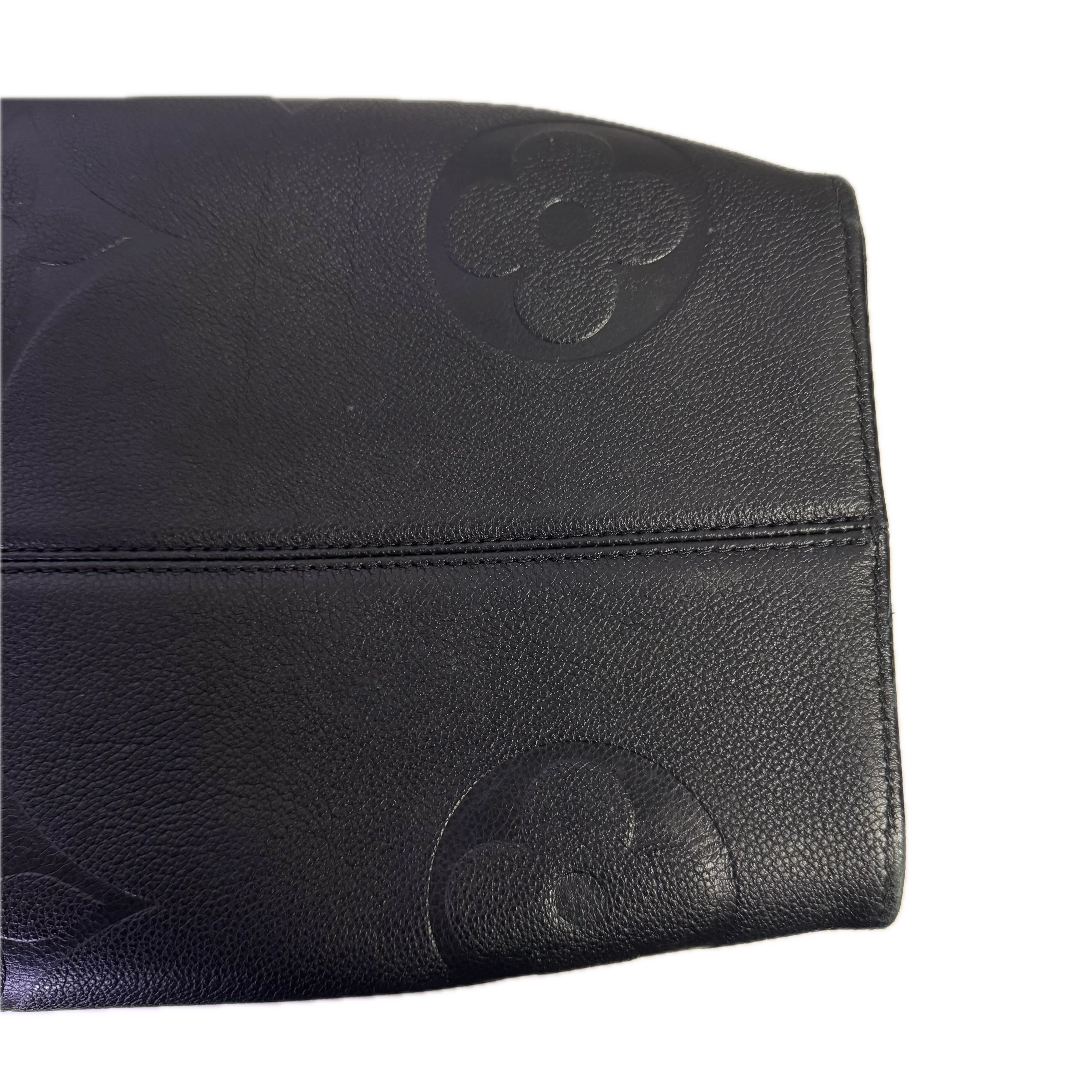 Louis Vuitton OnTheGo Monogram Tote Bag Leather Black - Lost Designer