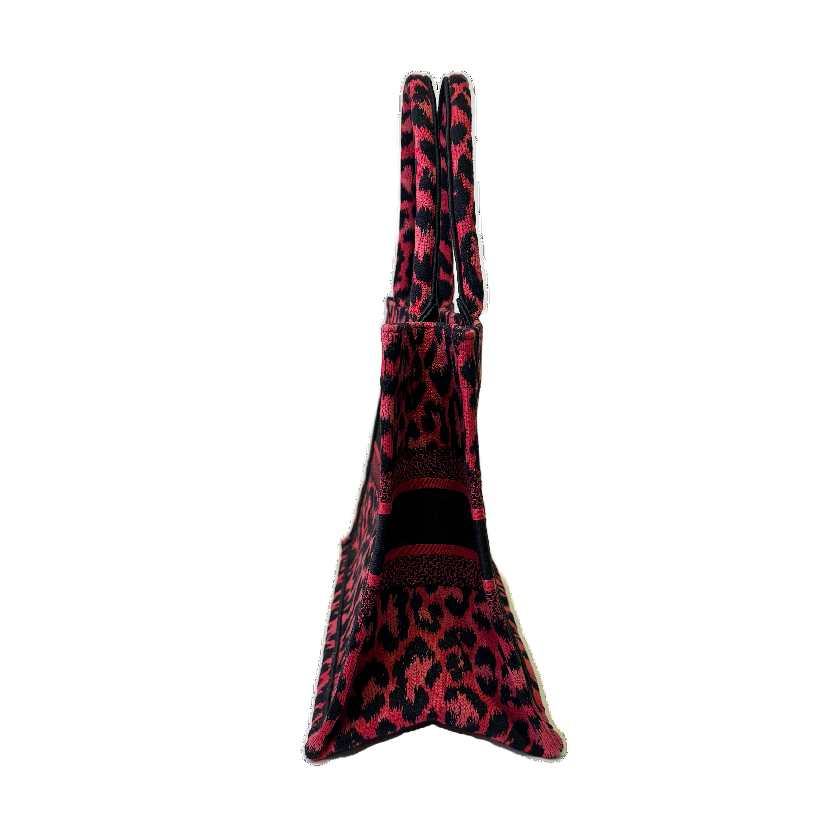 Dior Book Tote Medium Leopard Red