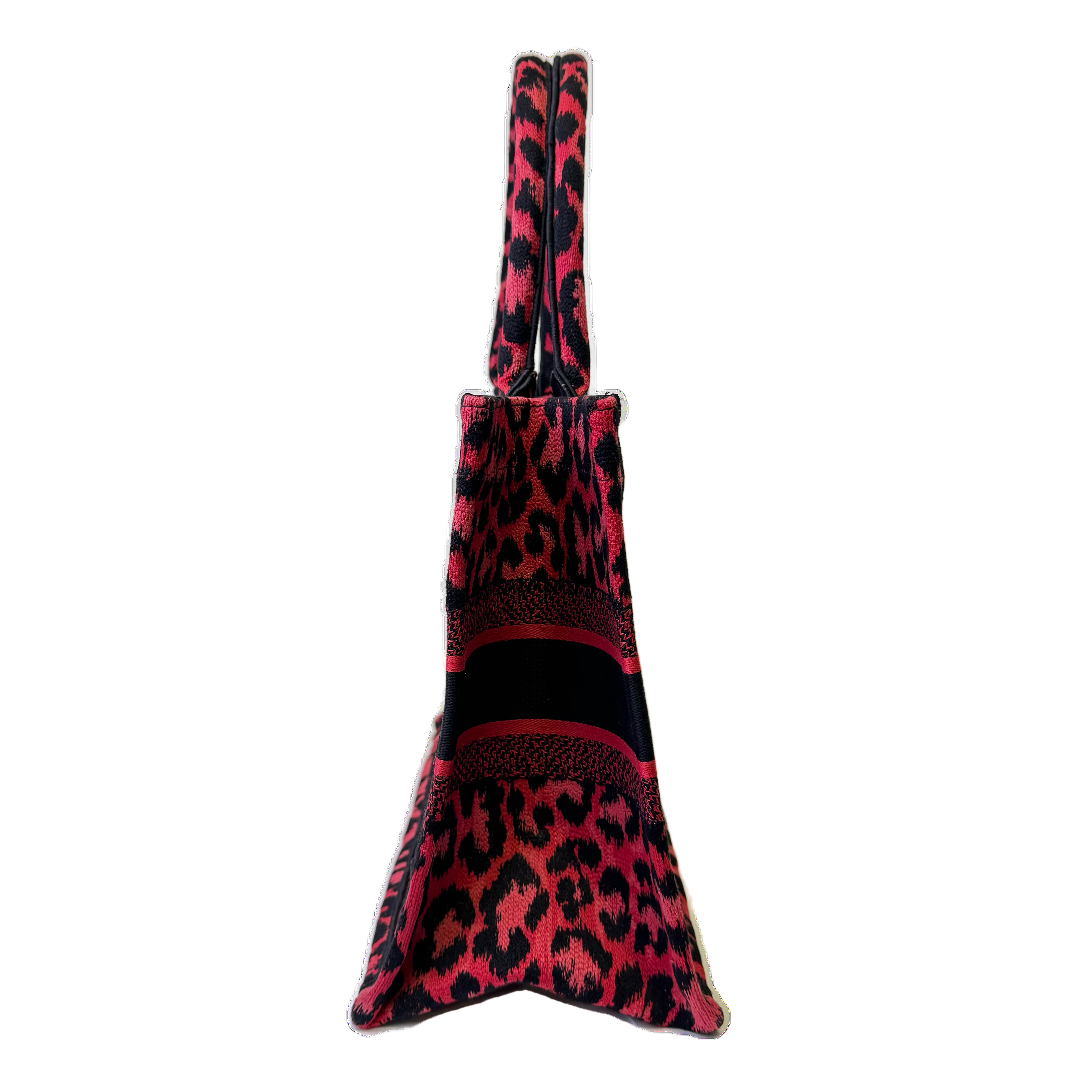 Dior Book Tote Medium Leopard Red
