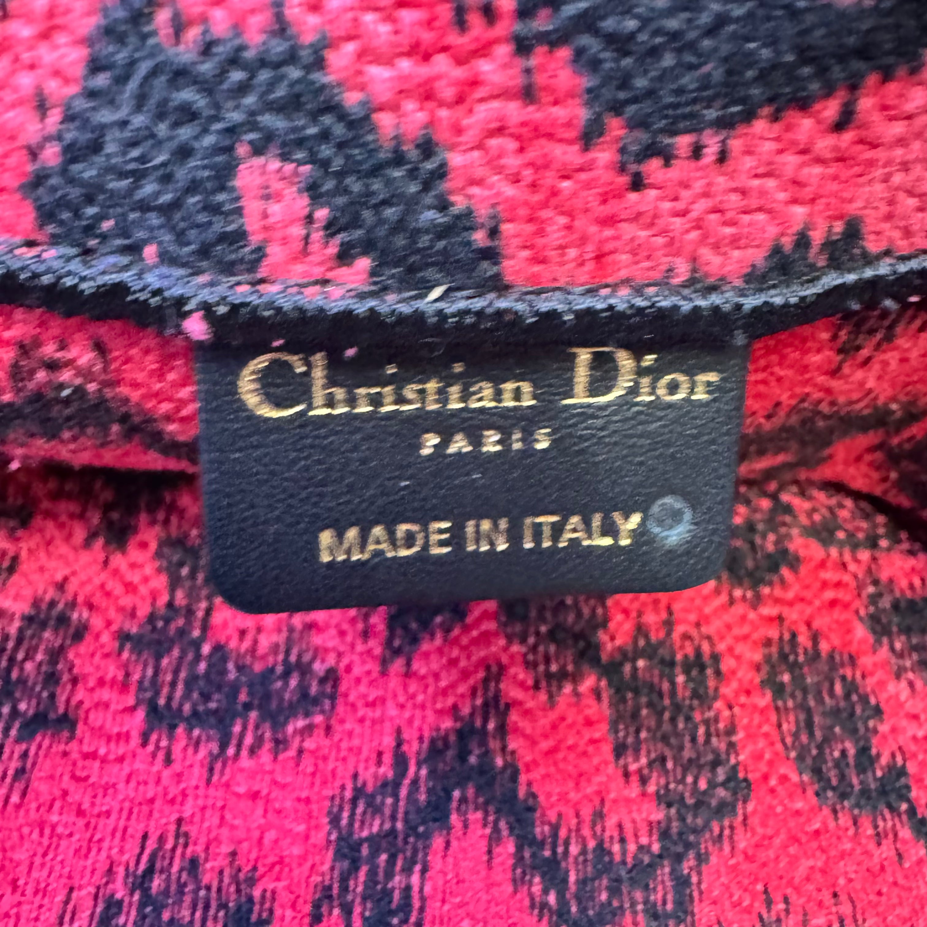 Dior Book Tote Medium Leopard Red