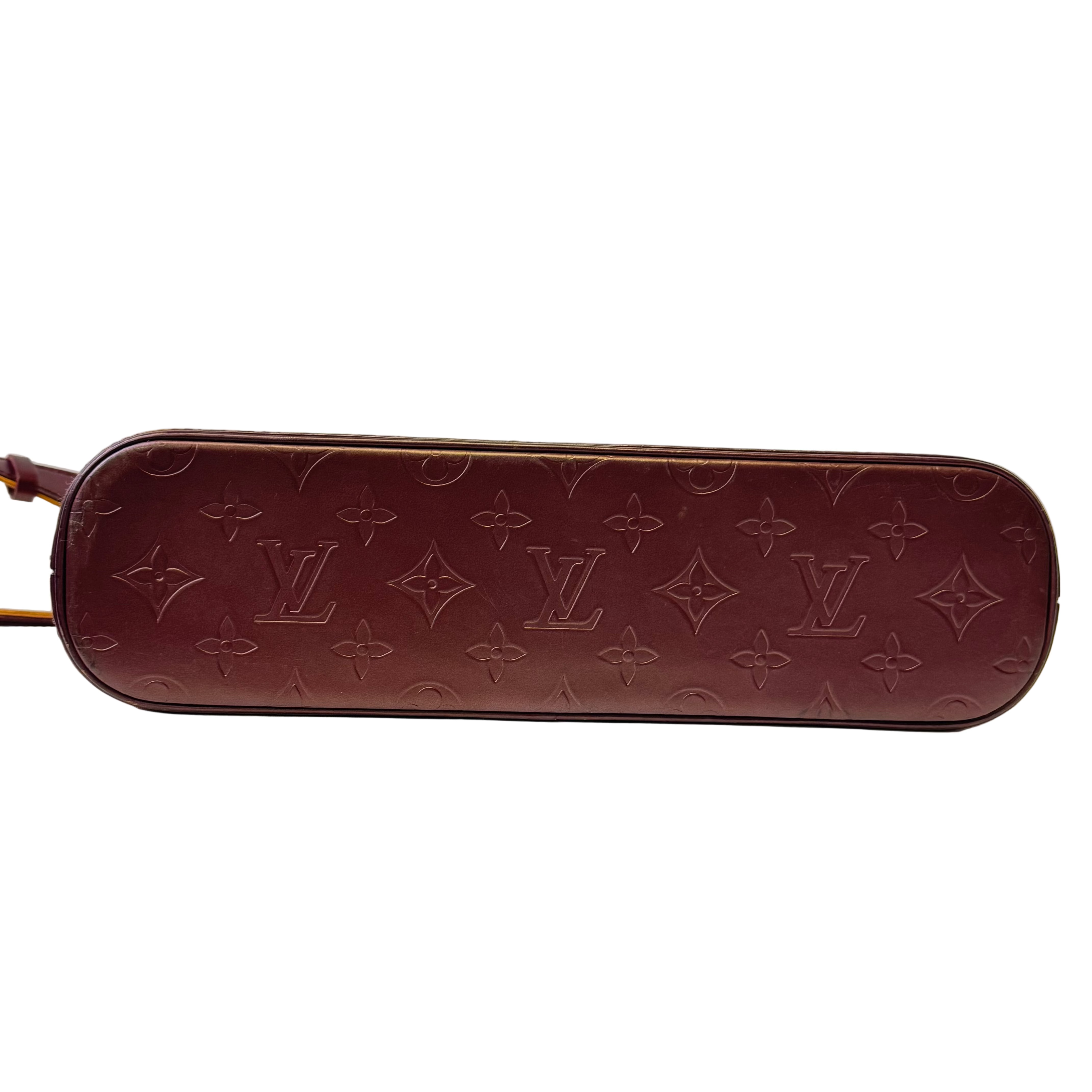 Louis Vuitton Mat Allston Shoulder Bag Vernis Leather Burgundy