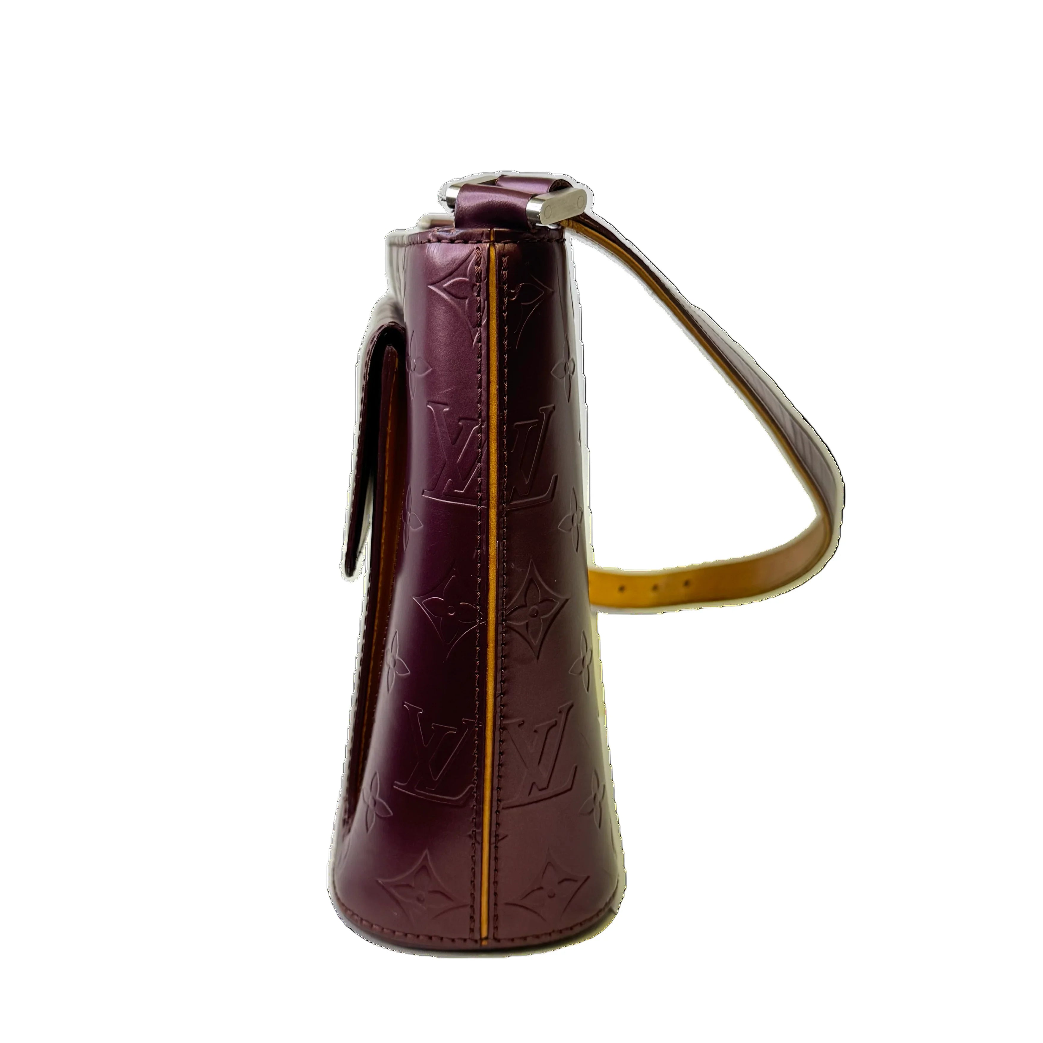 Louis Vuitton Mat Allston Shoulder Bag Vernis Leather Burgundy - Lost Designer