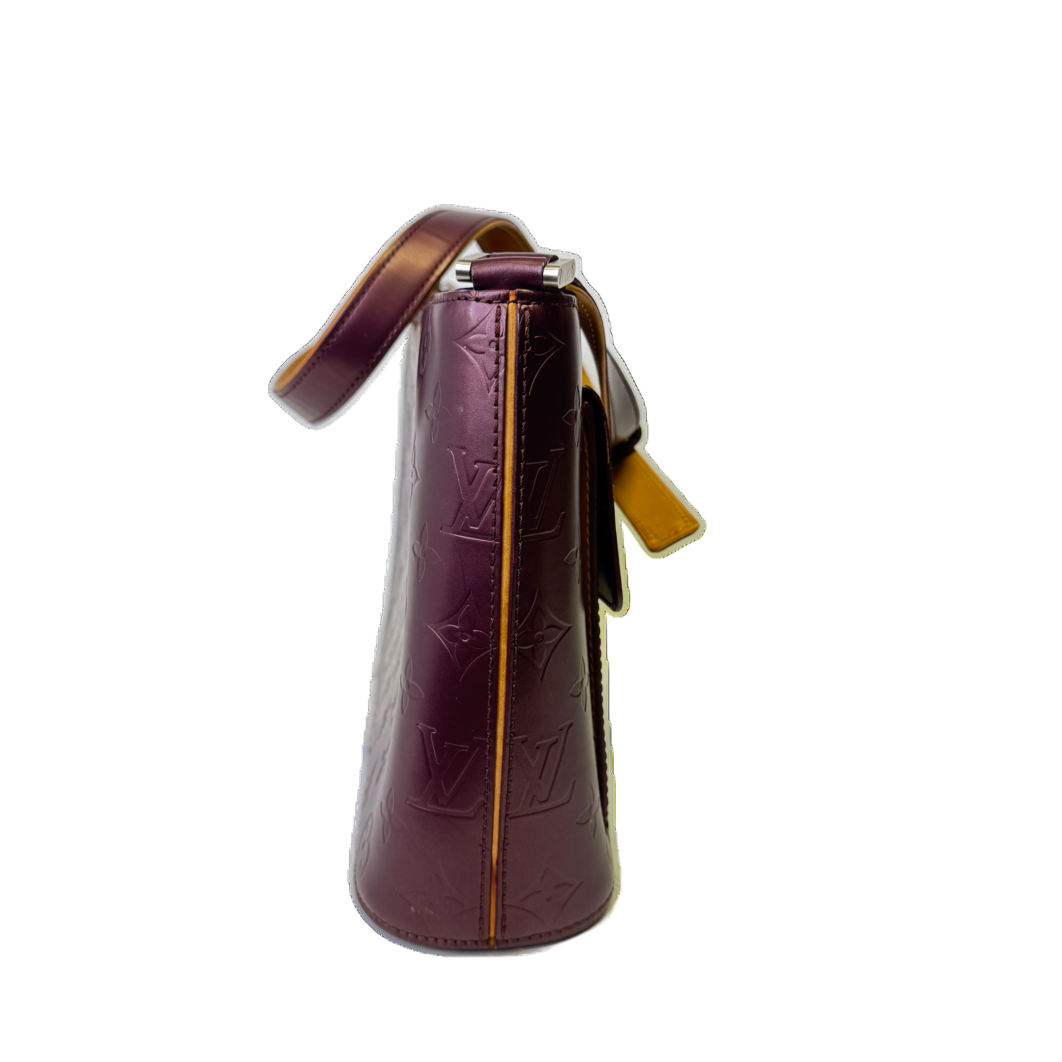 Louis Vuitton Mat Allston Shoulder Bag Vernis Leather Burgundy