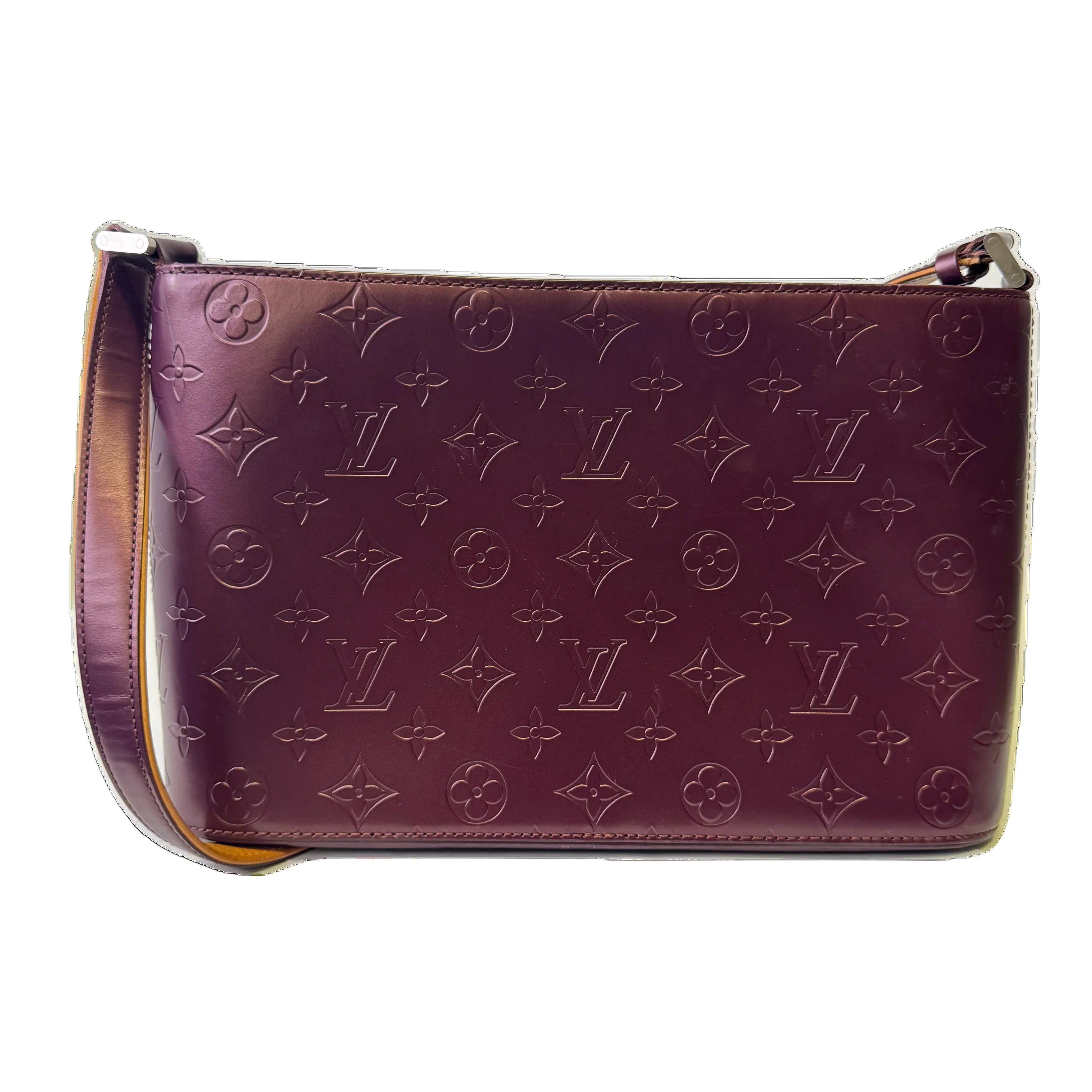 Louis Vuitton Mat Allston Shoulder Bag Vernis Leather Burgundy - Lost Designer