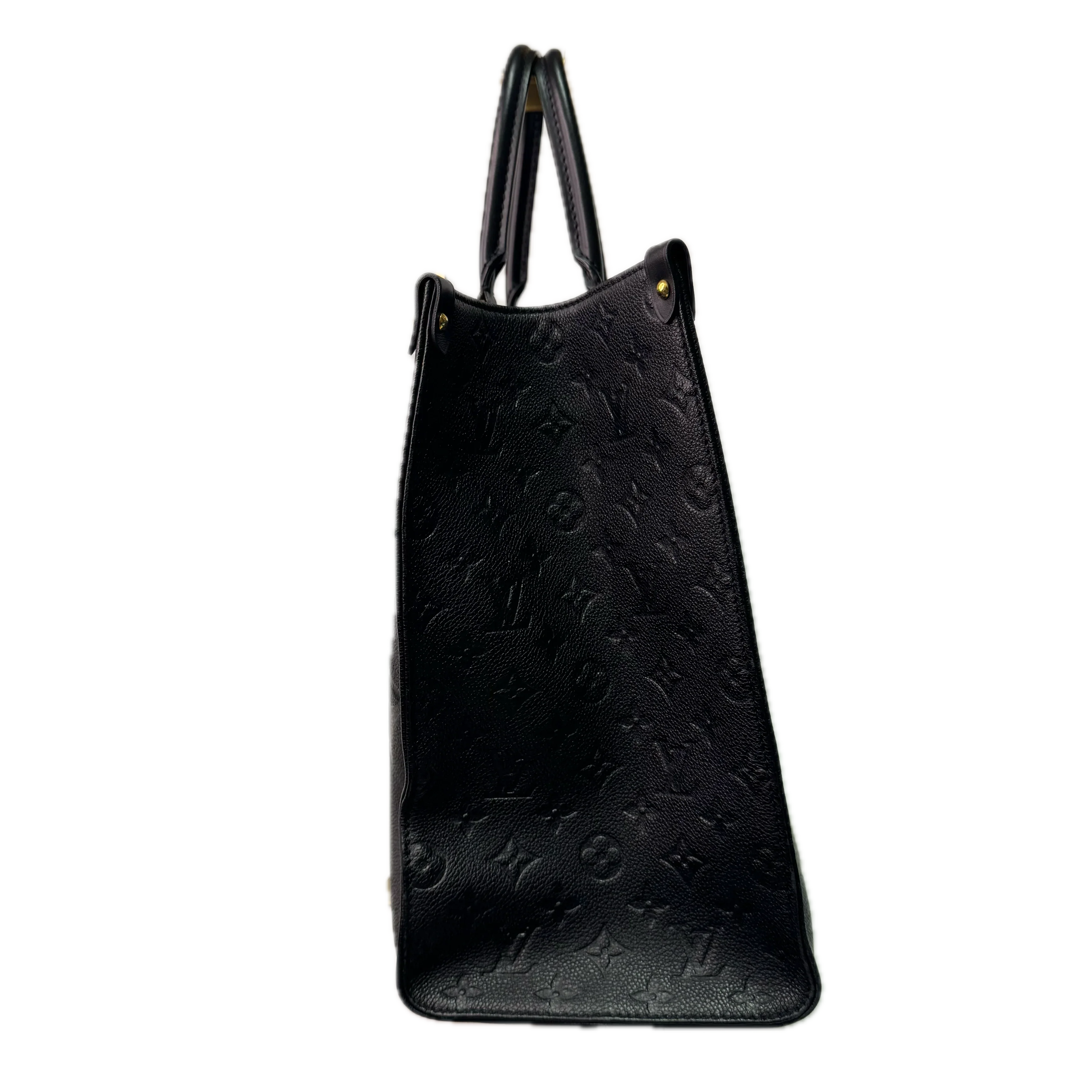 Louis Vuitton OnTheGo Monogram Tote Bag Leather Black - Lost Designer