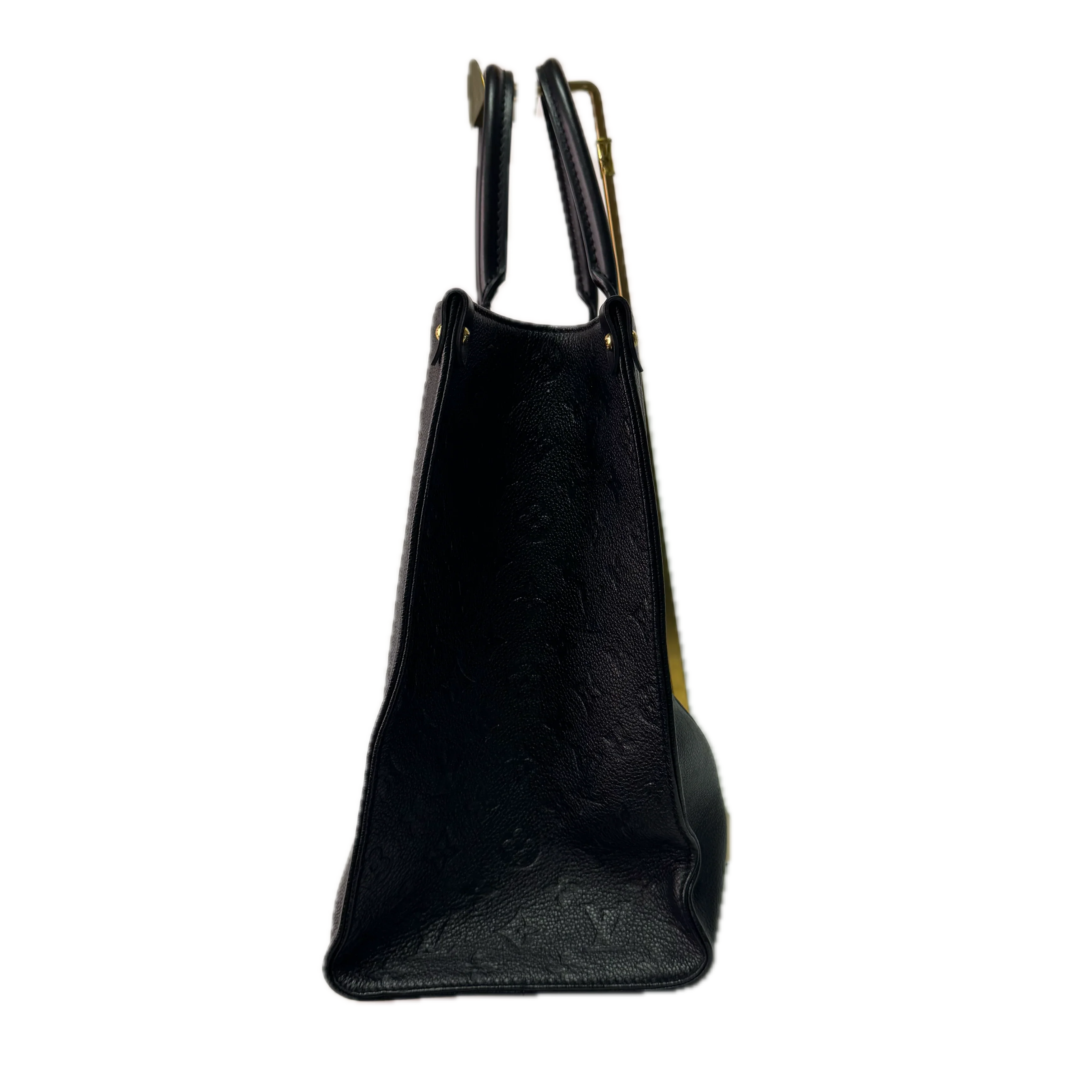 Louis Vuitton OnTheGo Monogram Tote Bag Leather Black - Lost Designer