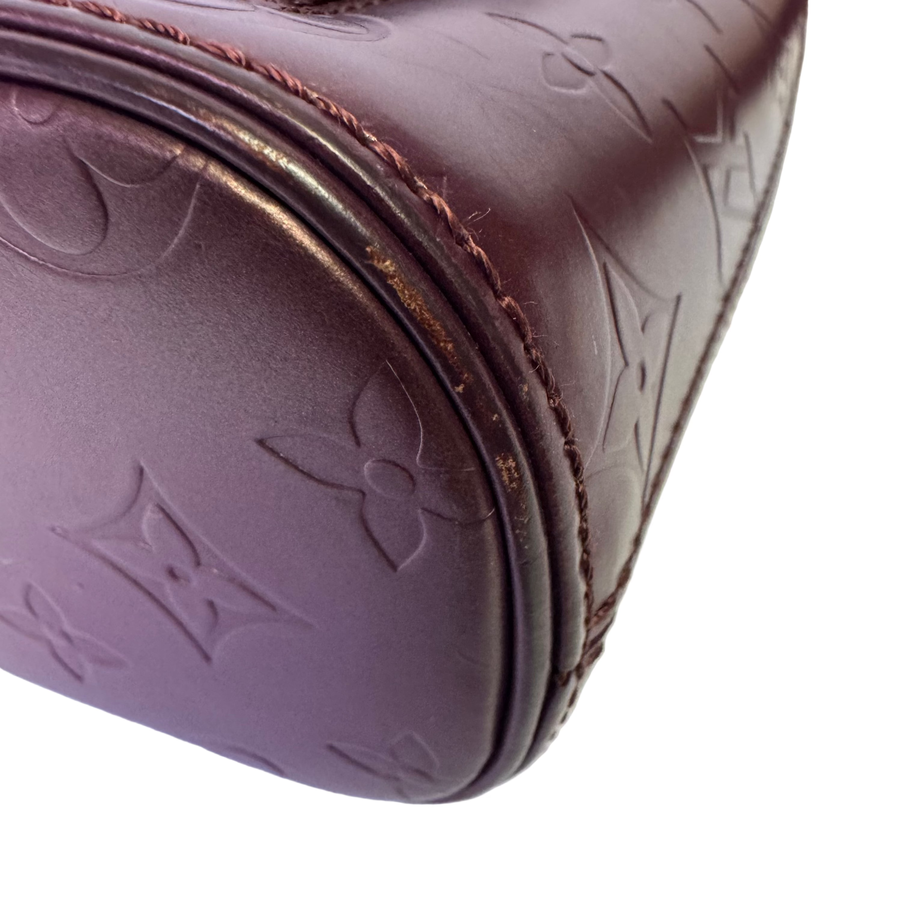 Louis Vuitton Mat Allston Shoulder Bag Vernis Leather Burgundy