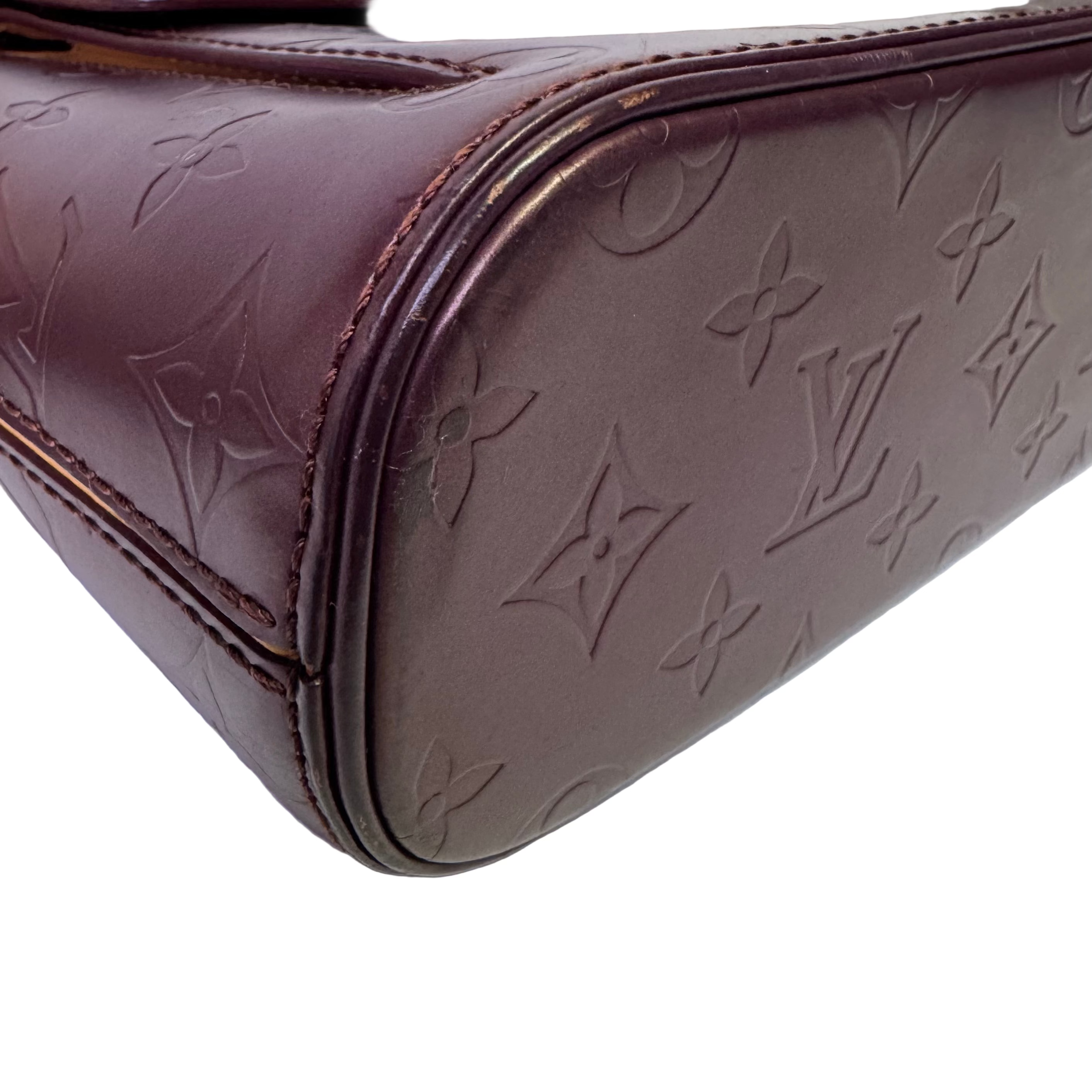 Louis Vuitton Mat Allston Shoulder Bag Vernis Leather Burgundy