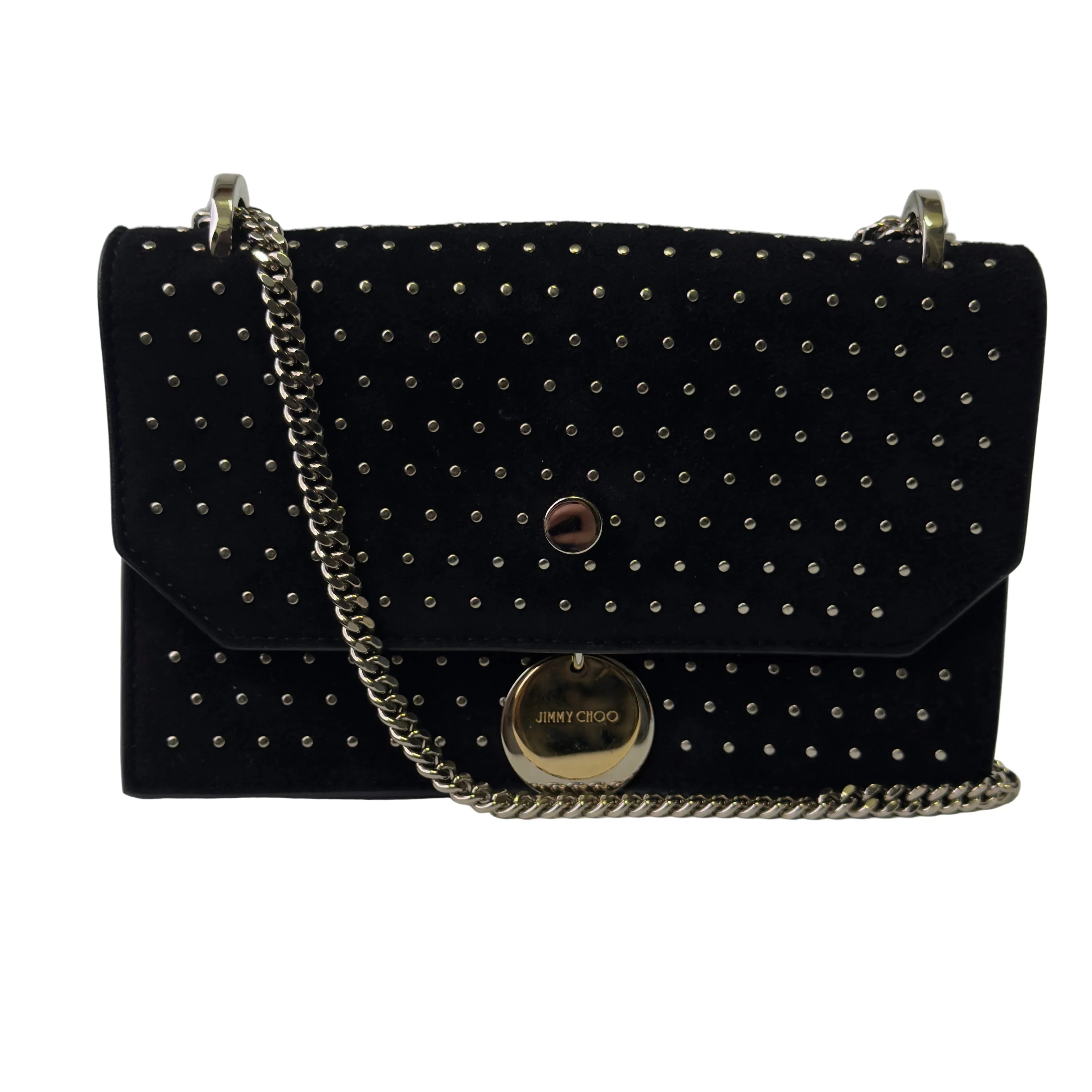 Jimmy Choo Studded Crossbody Bag Black - Lost Designer