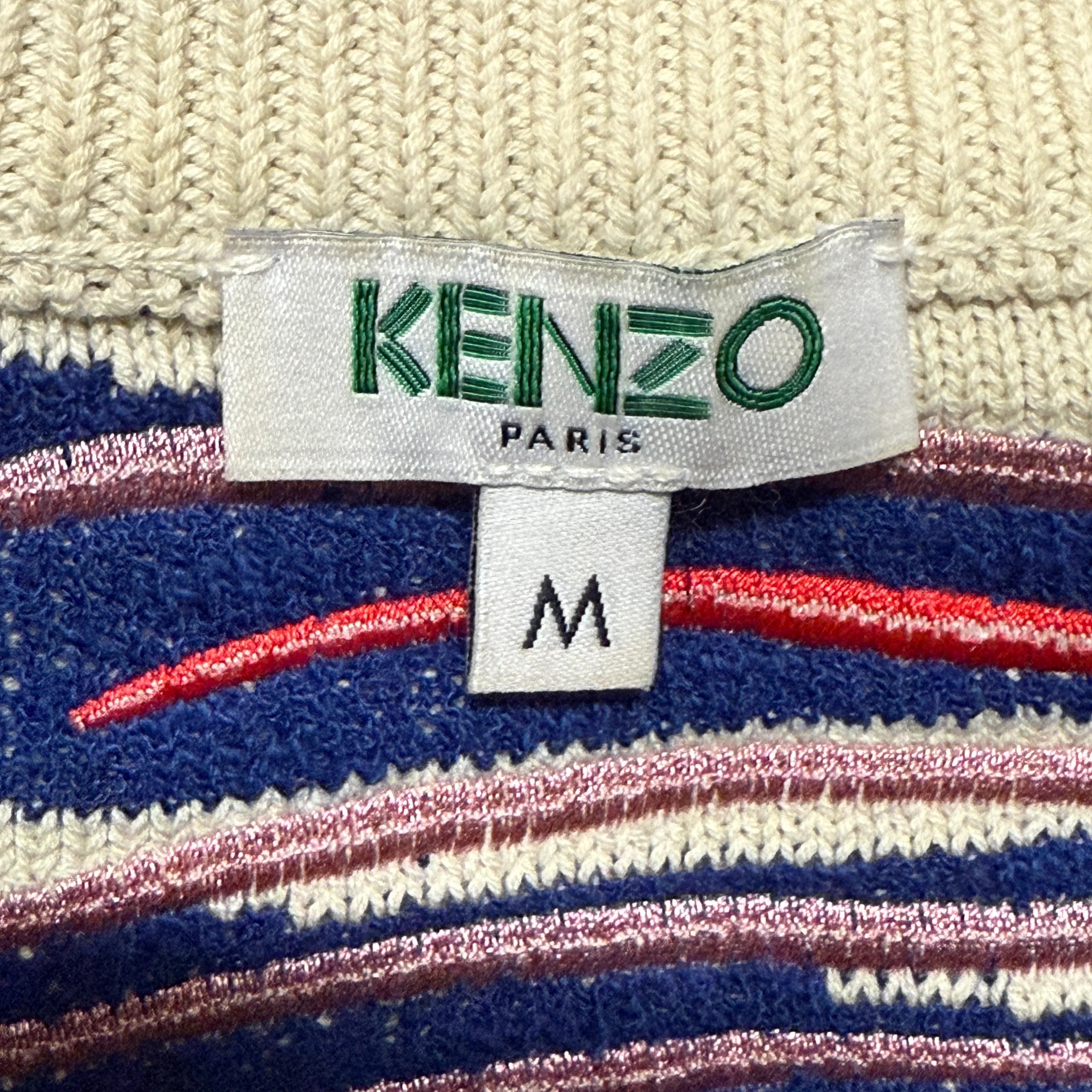 KENZO Womens Tiger Claw Knit Sweater - Cream Size M