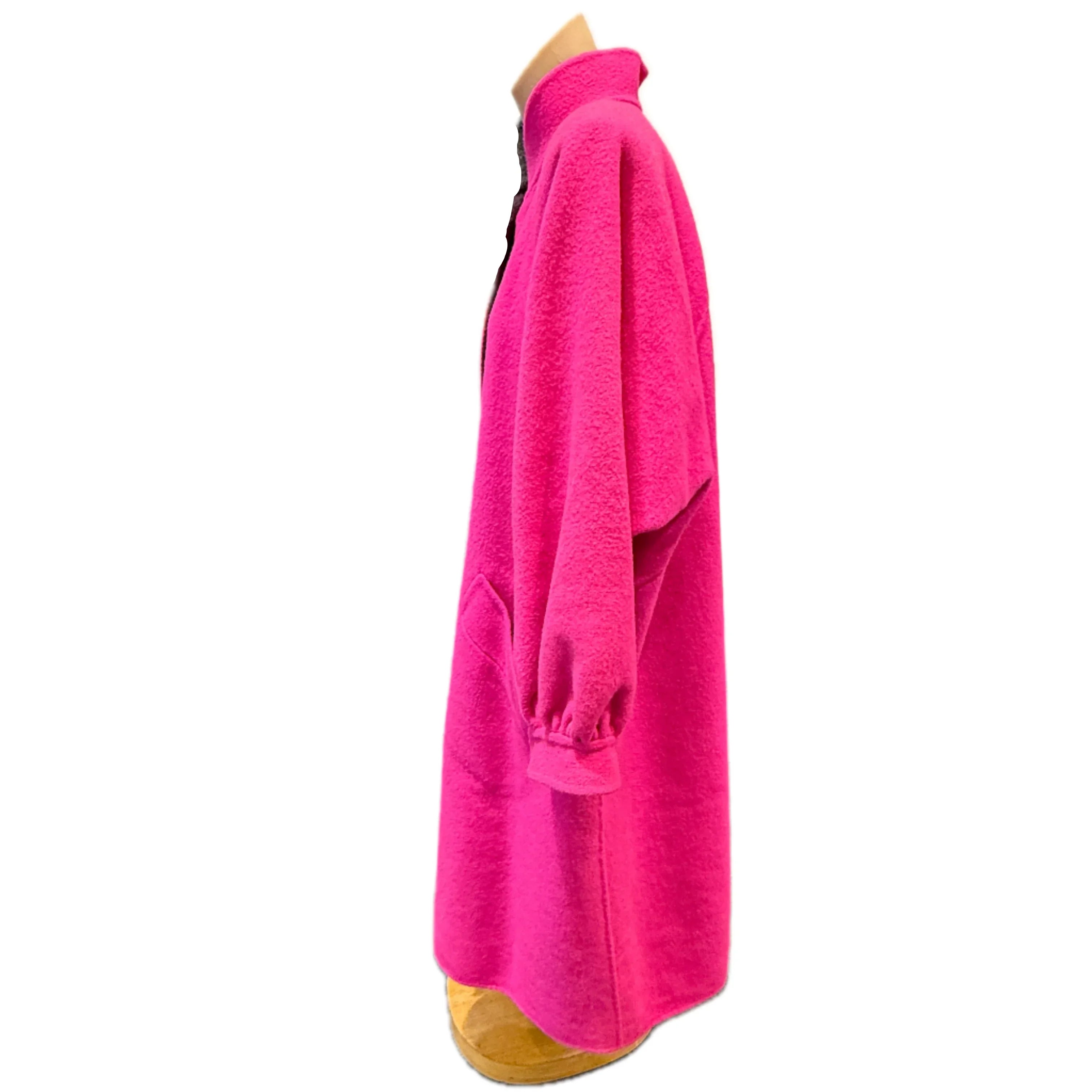 Yves Saint Laurent Fuschia Pink Wool Coat