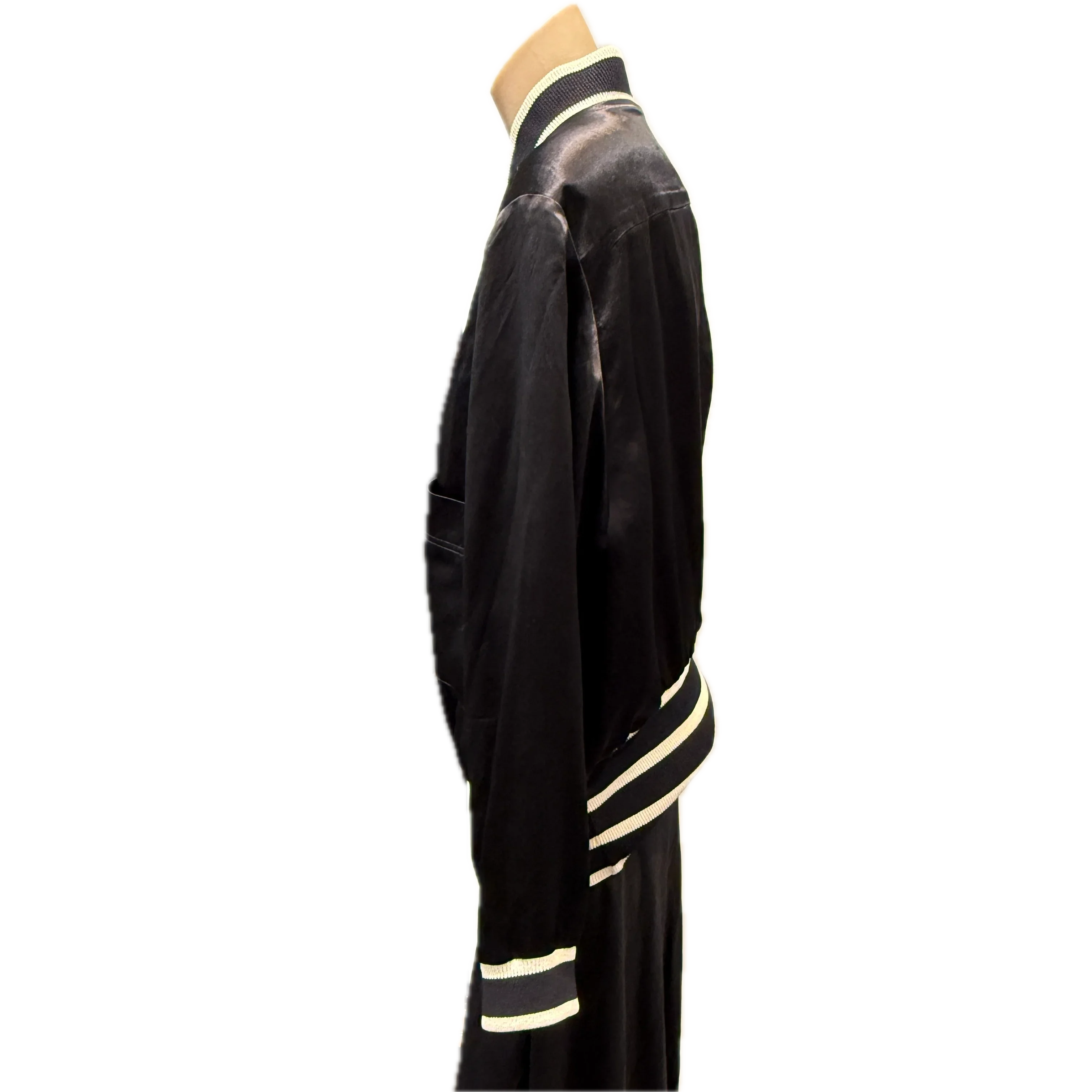Chanel Bomber Striped Jacket Black Size 44