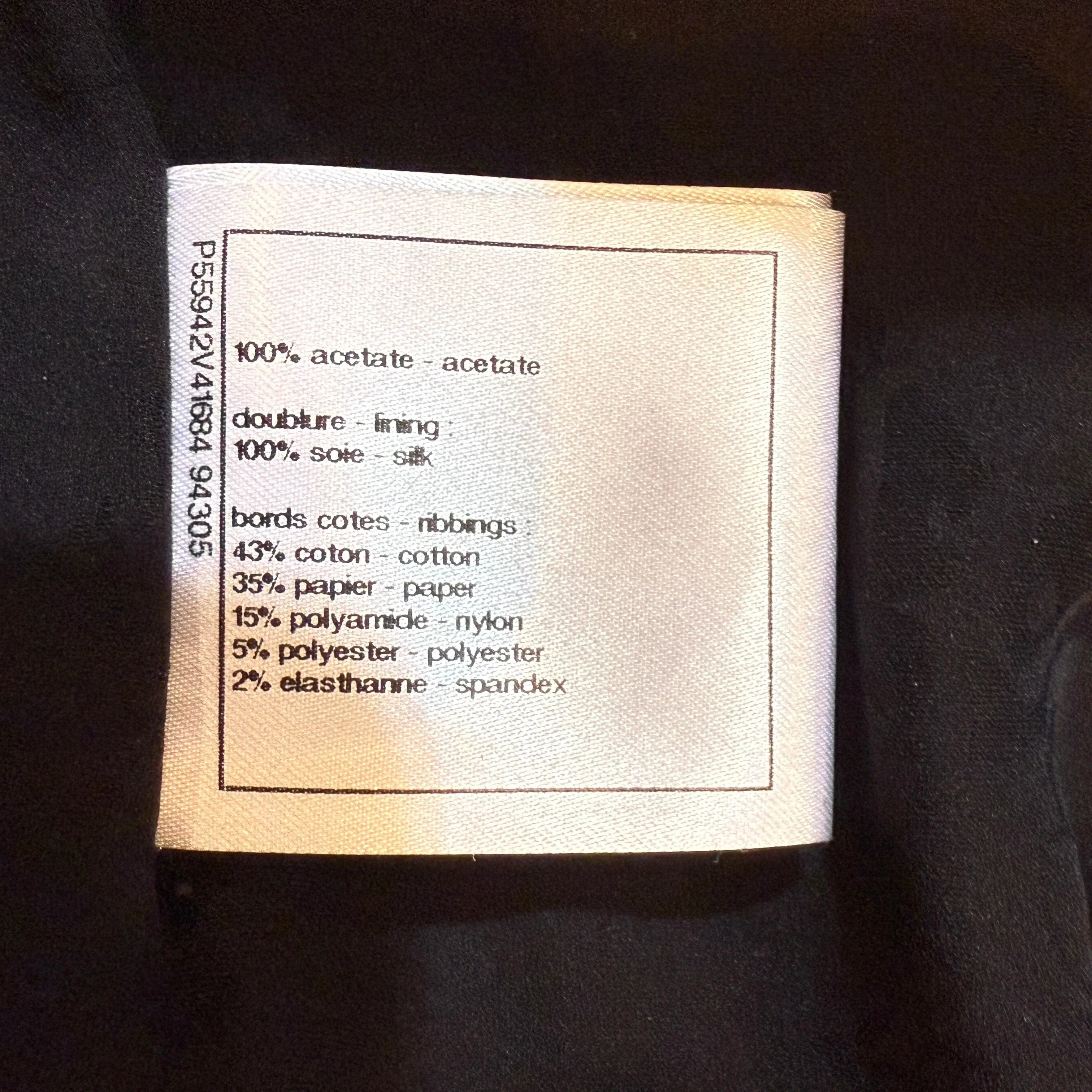 Chanel Bomber Striped Jacket Black Size 44