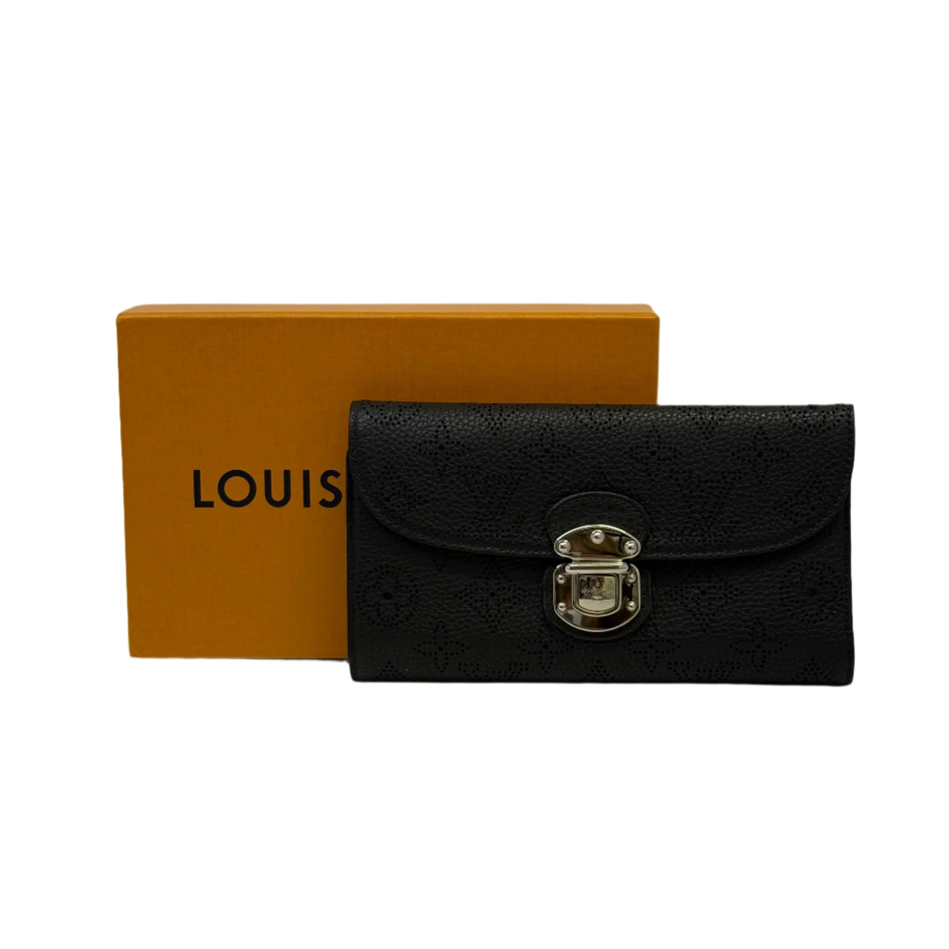Louis Vuitton Mahina Amelia Long Wallet Black
