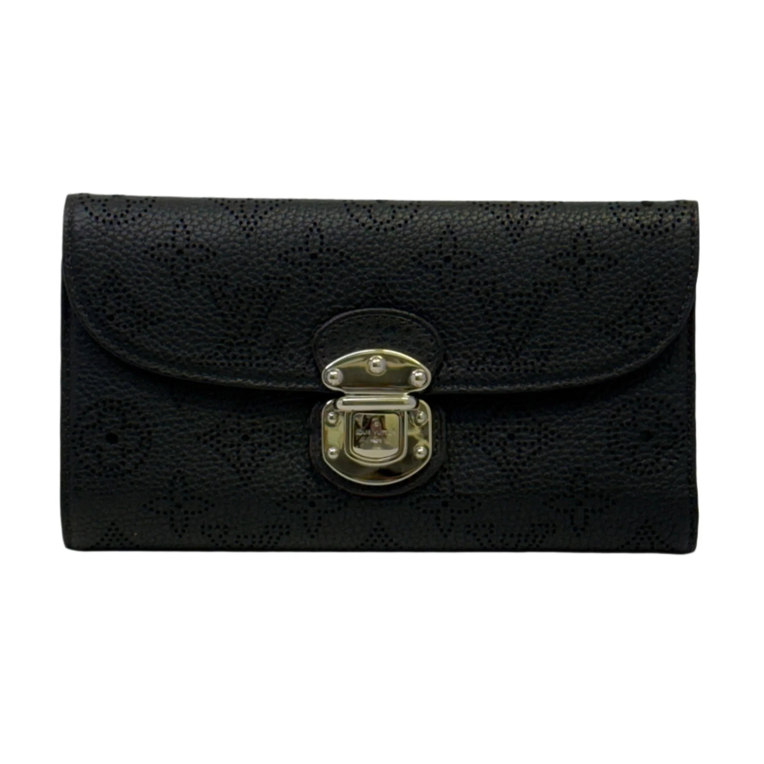Louis Vuitton Mahina Amelia Long Wallet Black