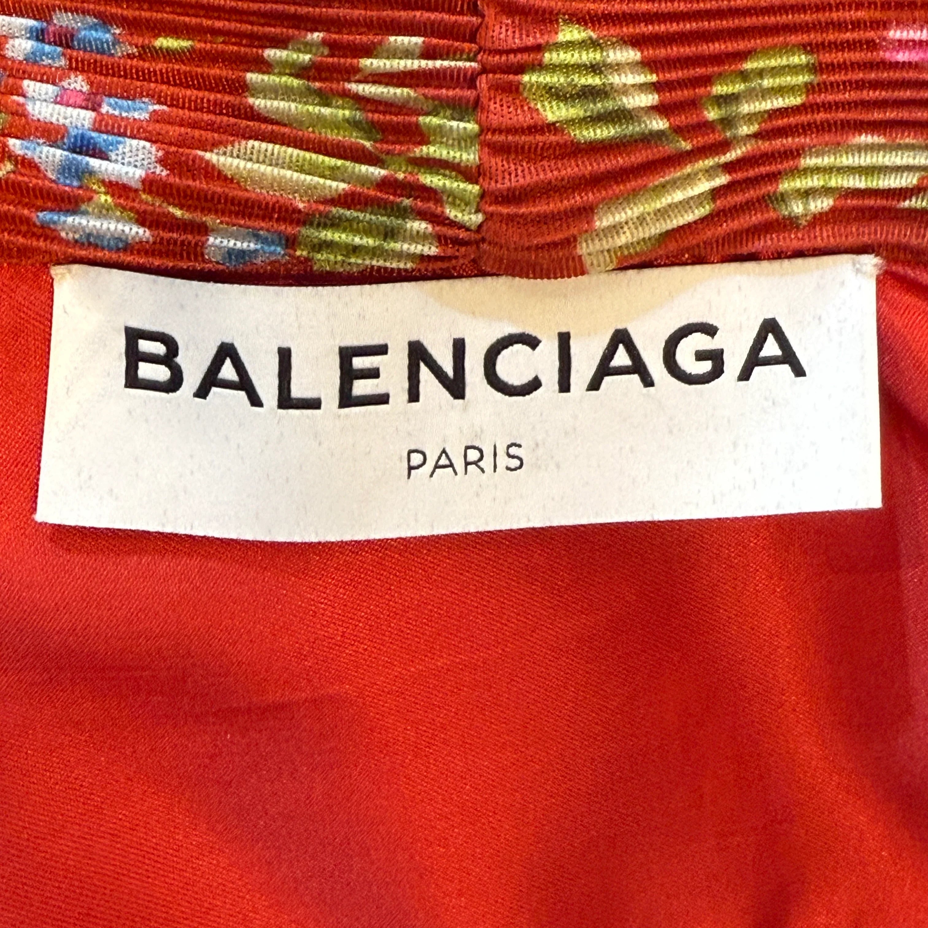 Balenciaga Pre-Fall 2017 Pleated Lavallière Blouse Floral 34
