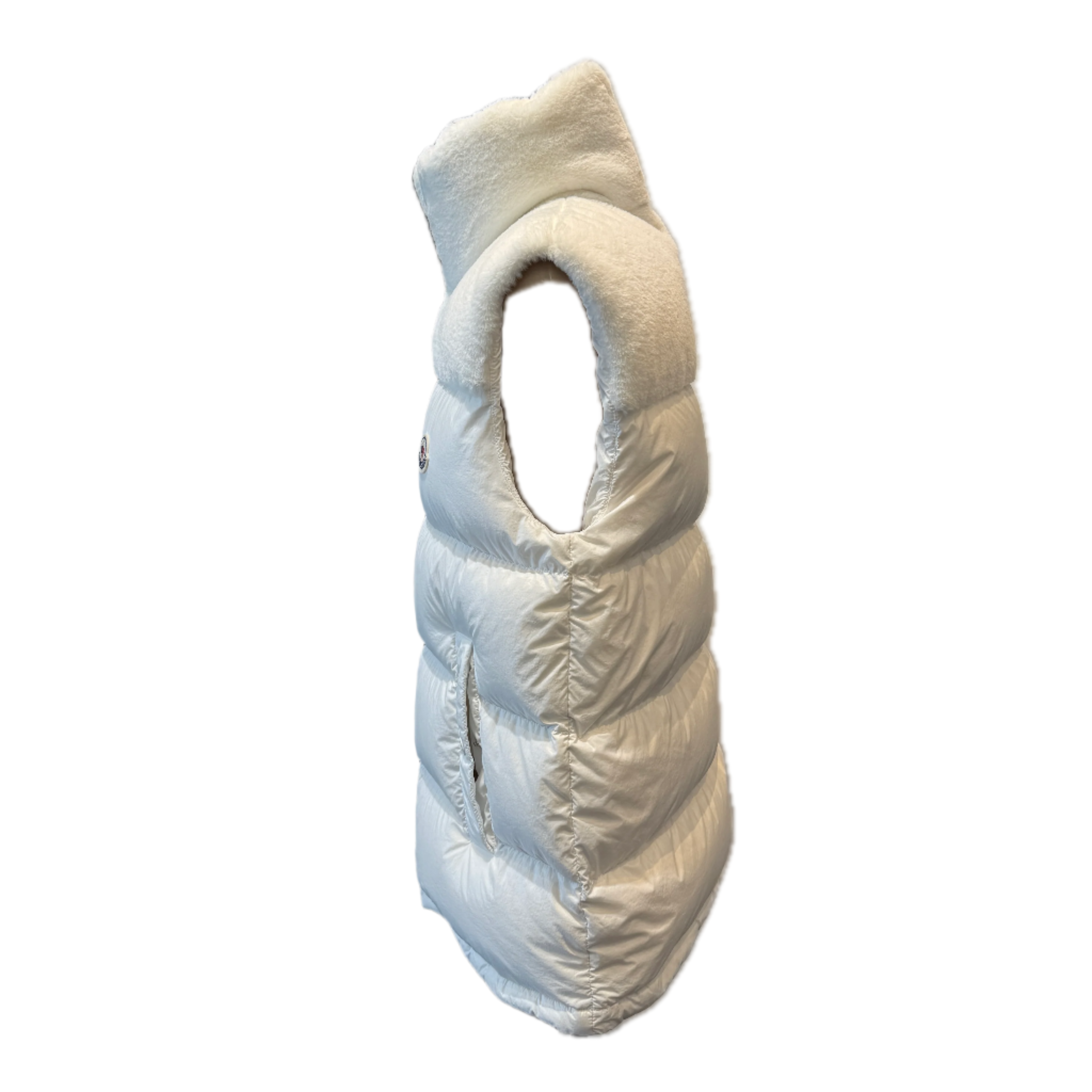 white Moncler Puffer Vest, 0