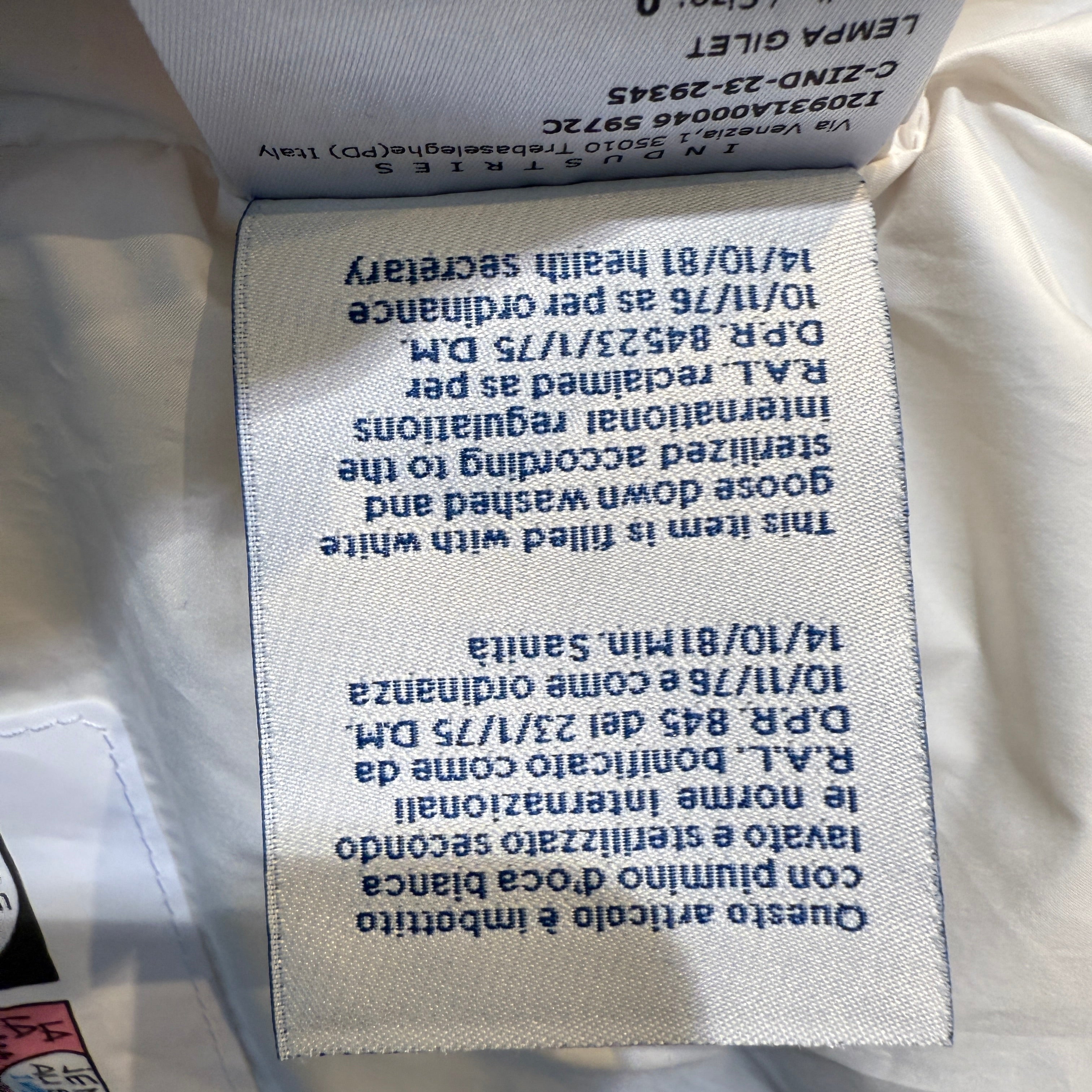 white Moncler Puffer Vest, 0