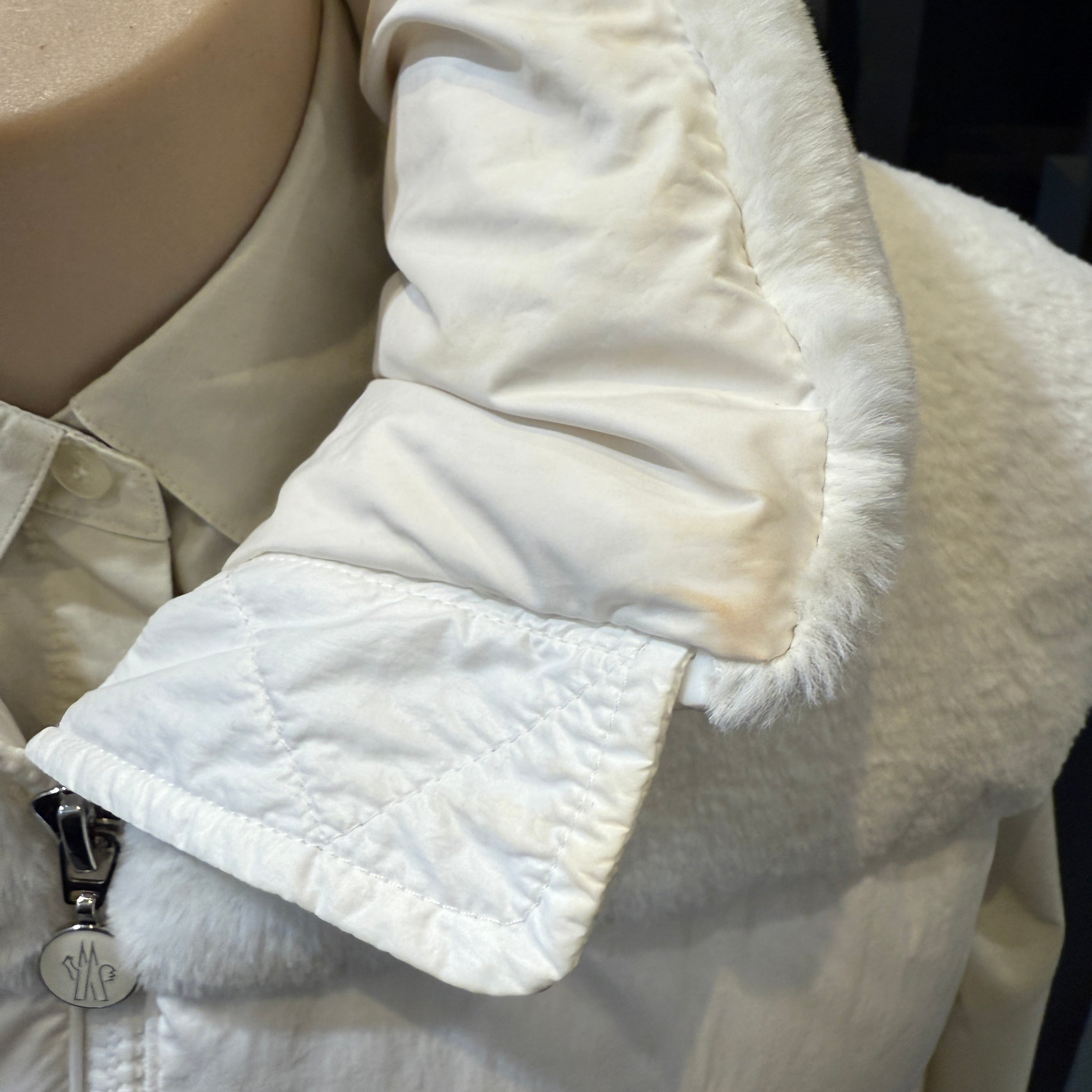white Moncler Puffer Vest, 0